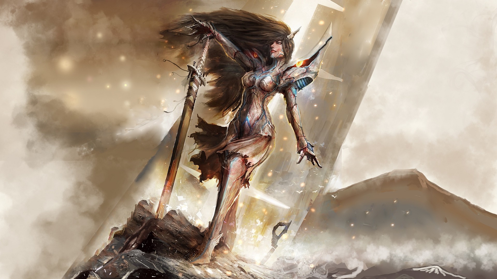 Kiryuin Satsuki, Anime, Artwork, Women, Sword, Kill La Kill, Anime