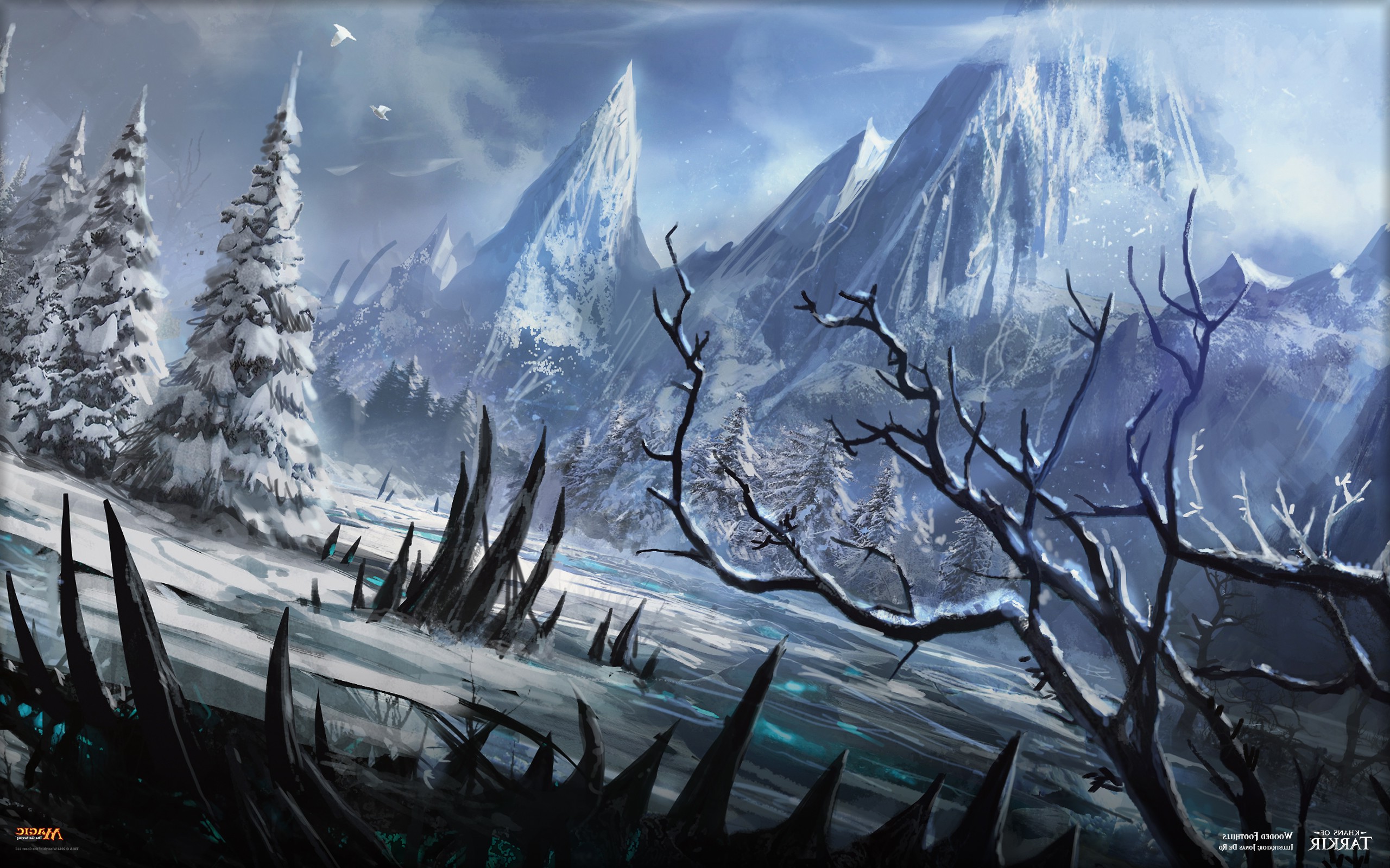 Magic: The Gathering, Magic, Winter, Snow, Landscape, Mountain