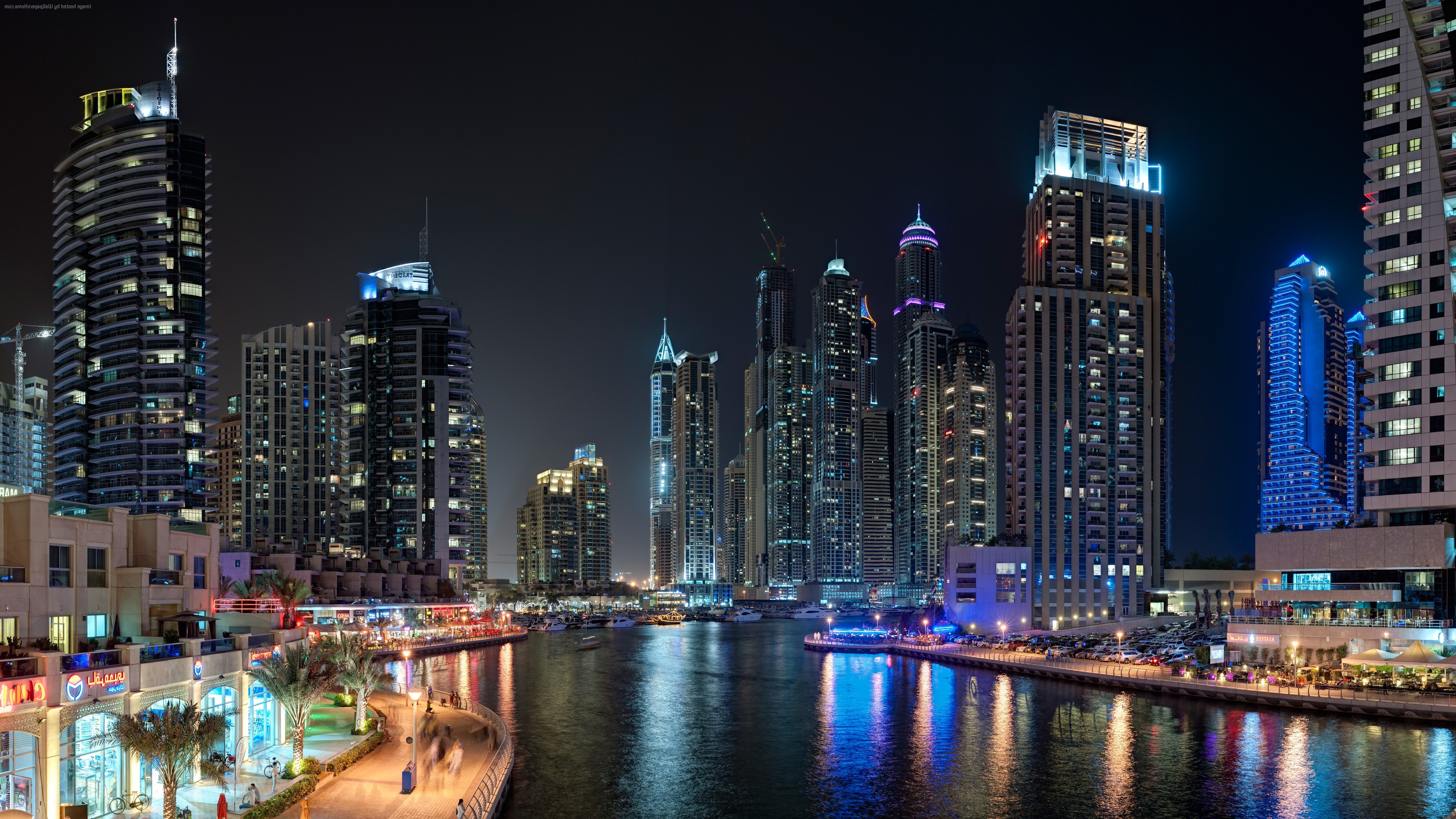 landscape, Dubai, City, Night Wallpapers HD / Desktop and Mobile Backgrounds