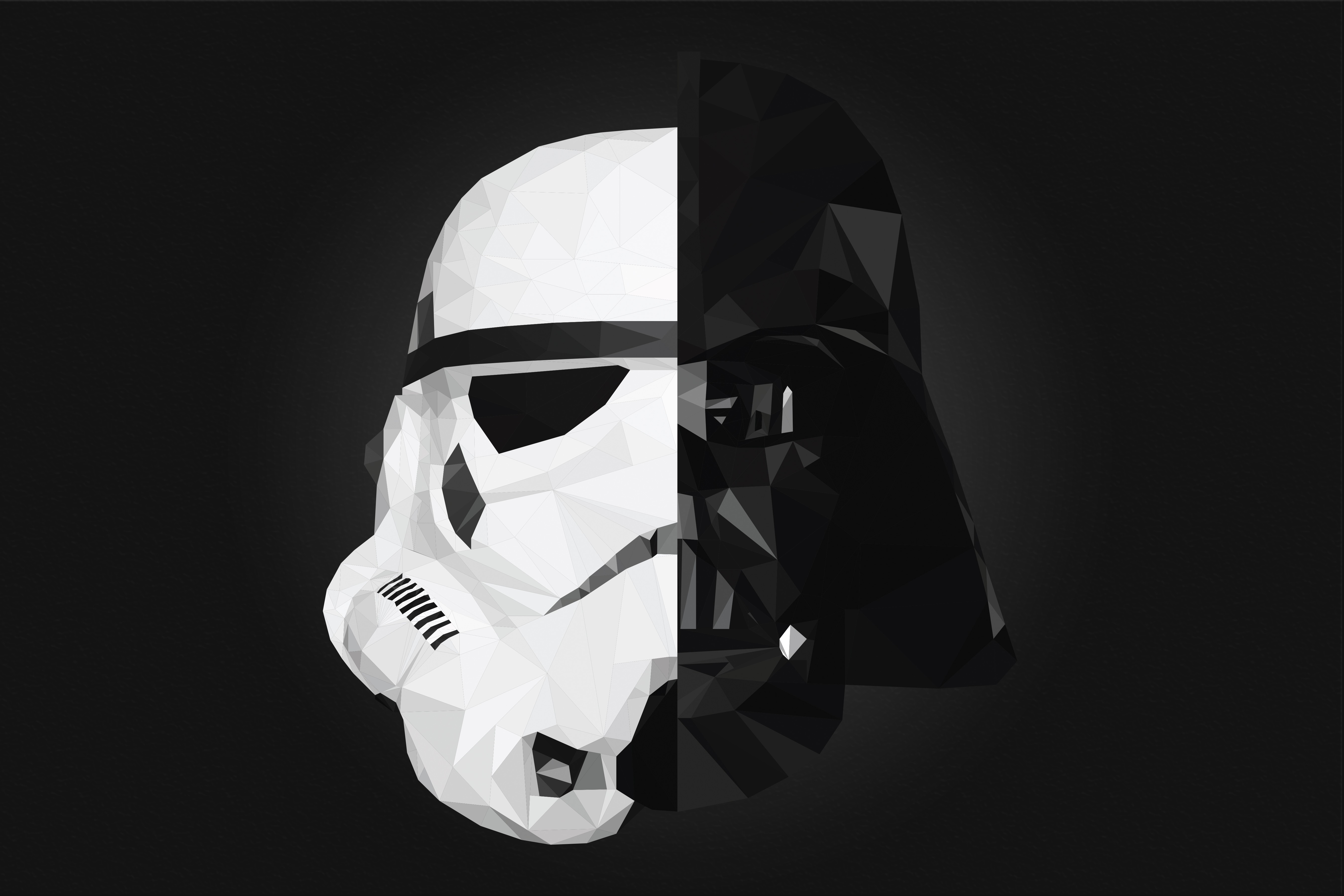 Star Wars, Darth Vader, Low Poly, Splitting Wallpapers HD / Desktop and