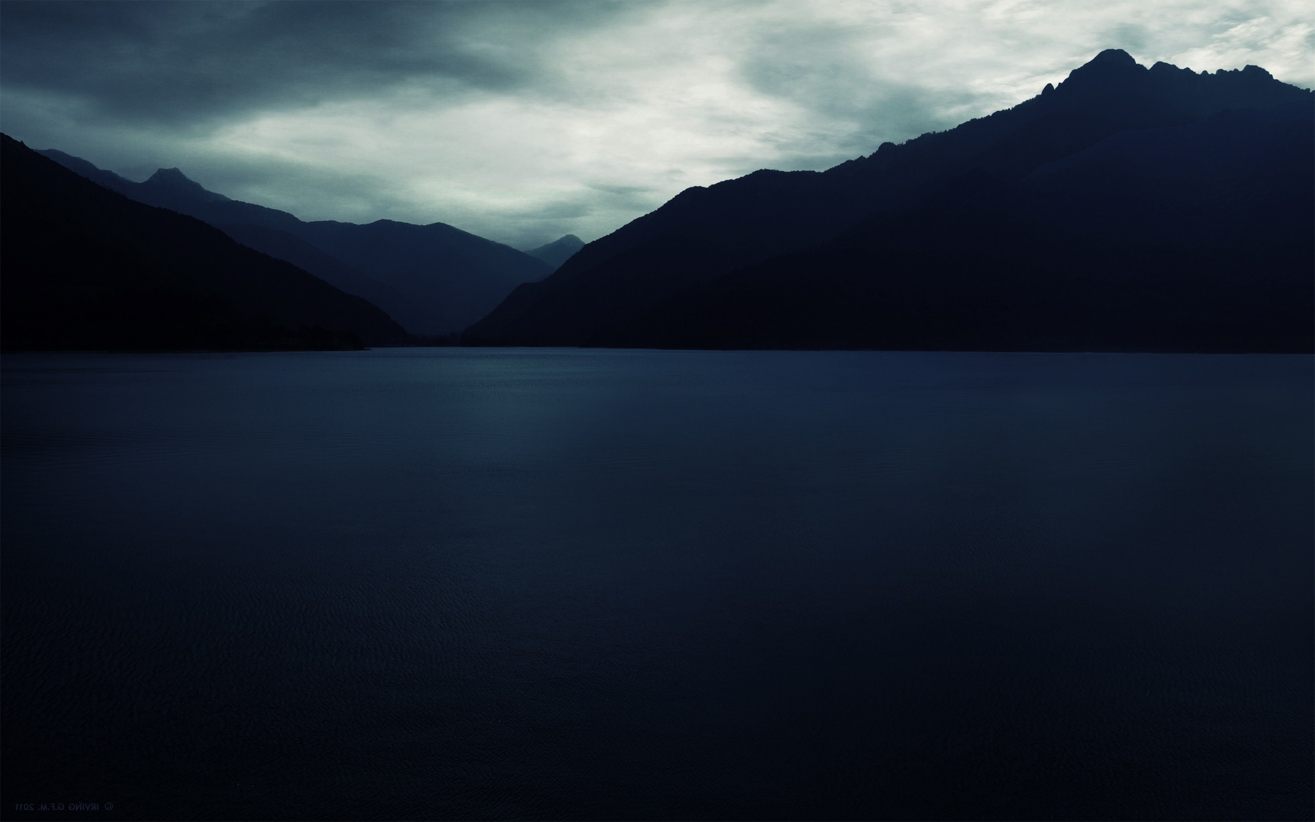 mountain, Landscape, Dark Blue, Photography, Depth Of Field Wallpapers