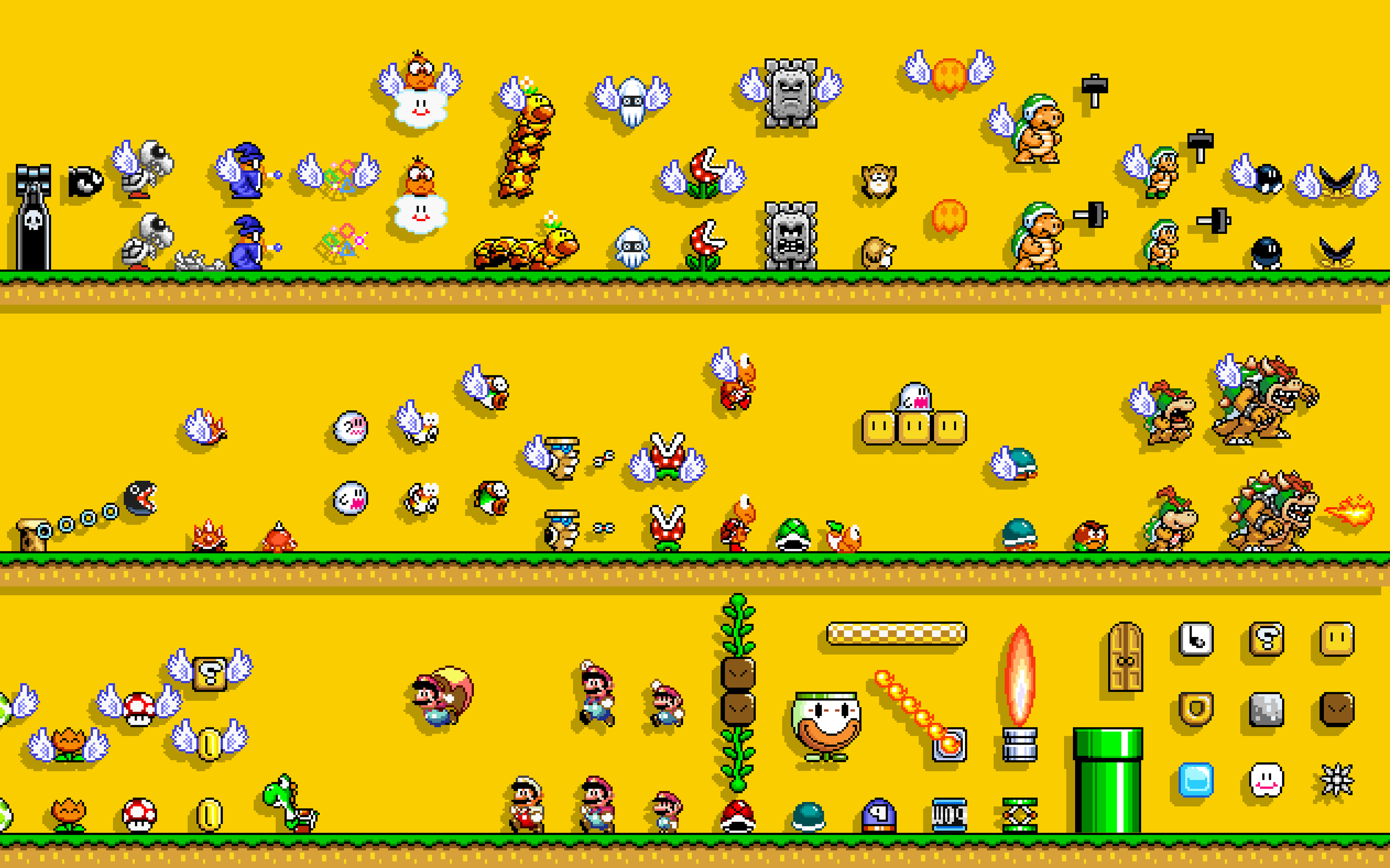 Mario Bros Video Games 8 Bit Simple Background Retro Games