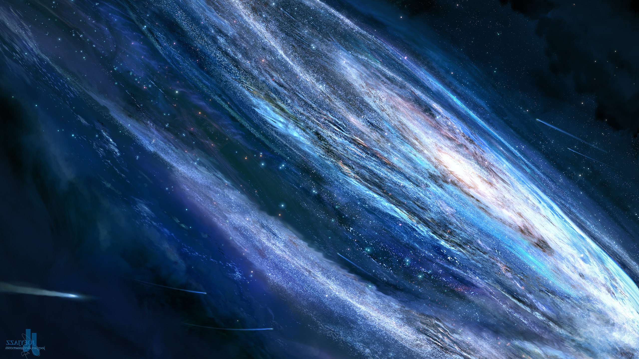 Joeyjazz Space Space Art Galaxy Stars Artwork Digital Art Shooting Stars Wallpapers Hd 1441