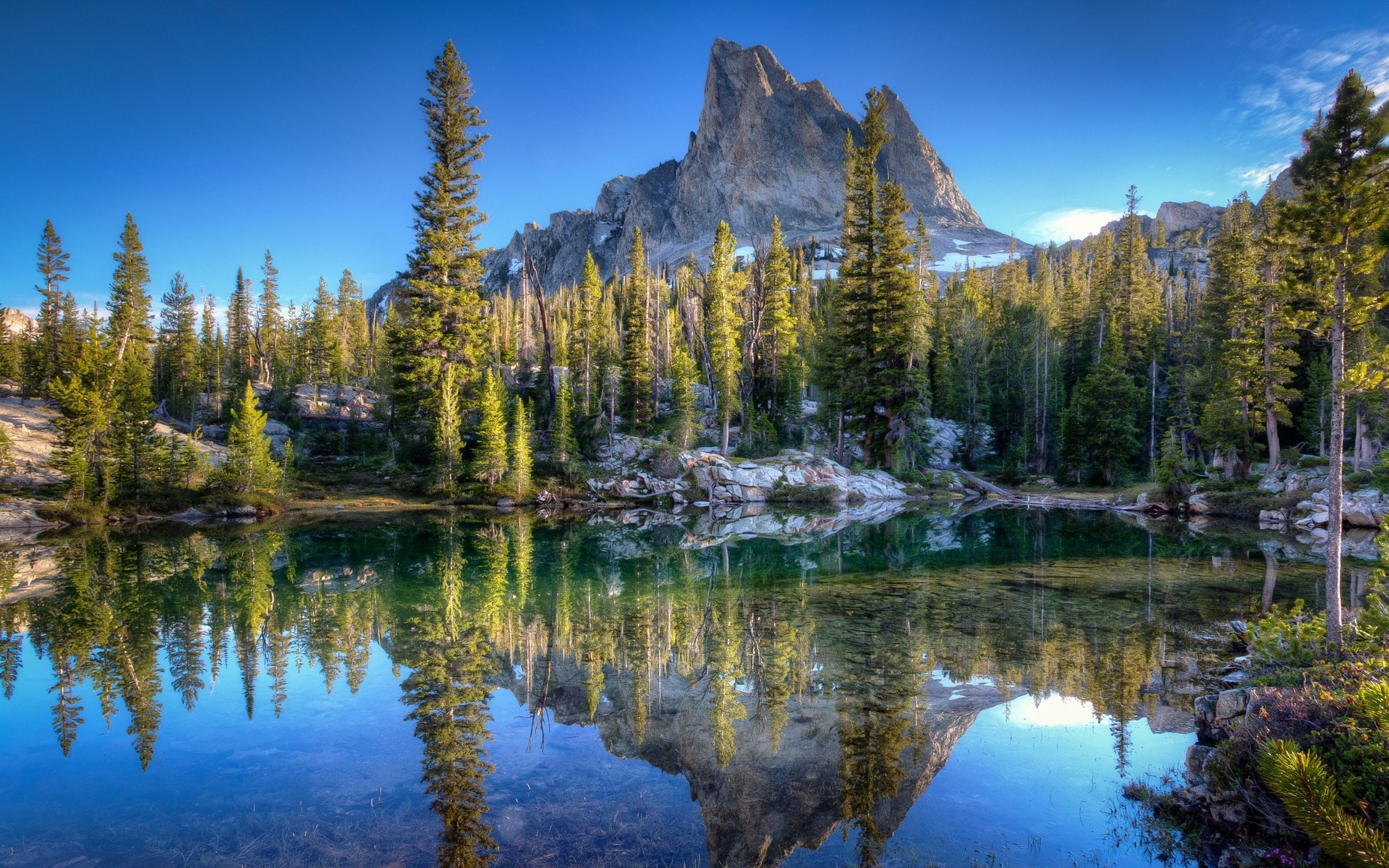 Nature Landscape Idaho Lake Sunrise Reflection Water Mountain