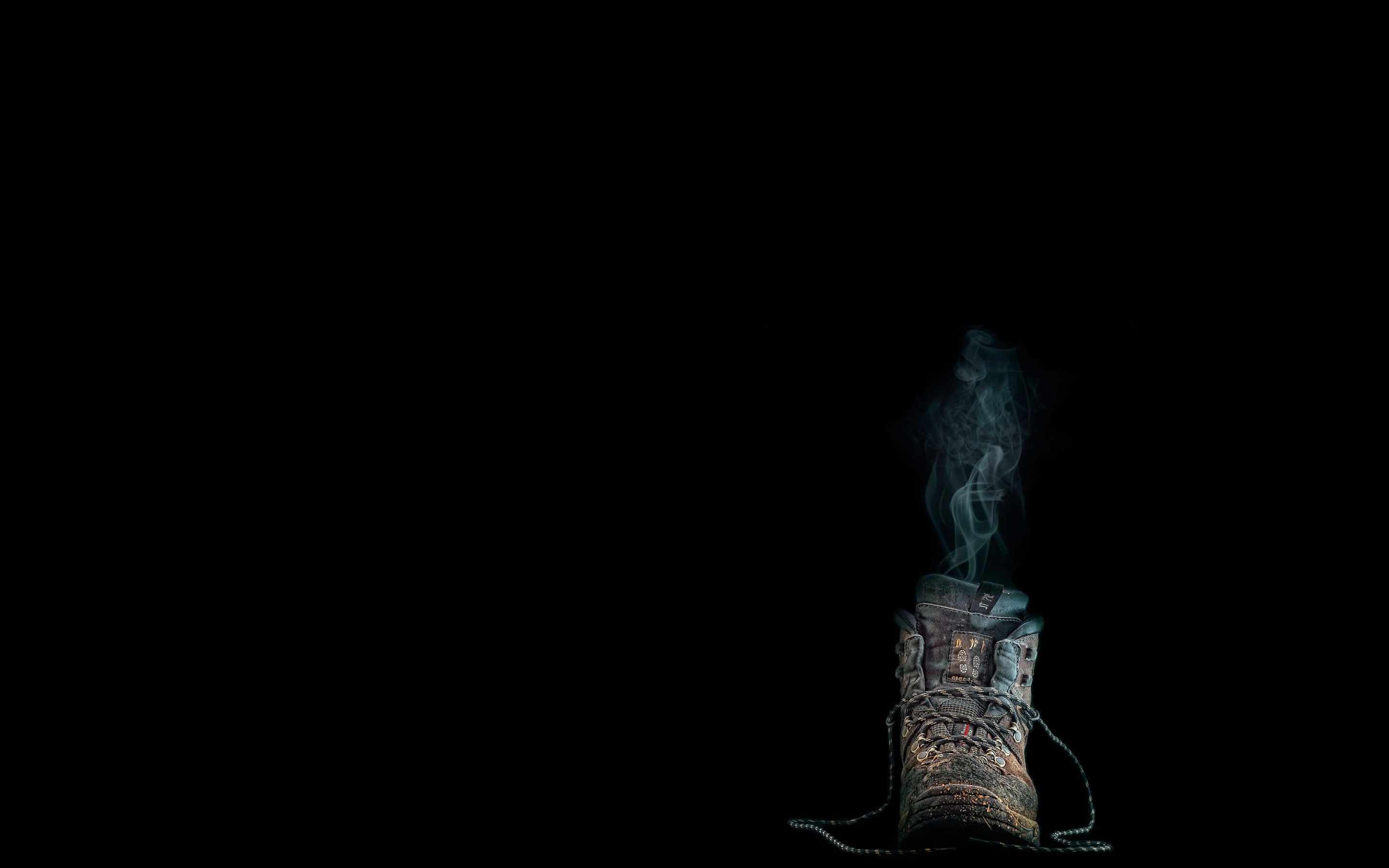 minimalism, Black Background, Boots, Smoke, Dirt, Humor, Lace Wallpapers HD  / Desktop and Mobile Backgrounds