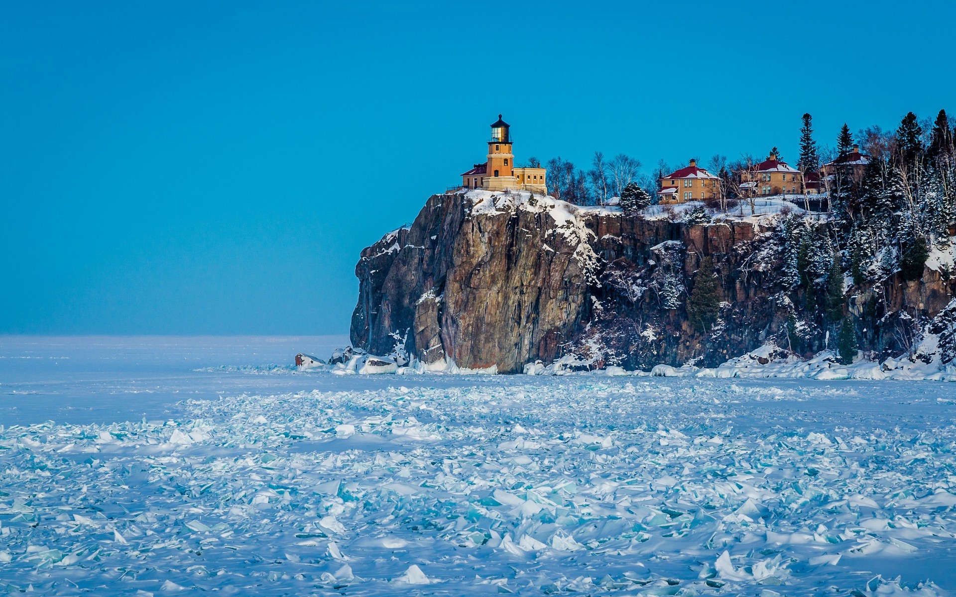 nature, Photography, Split Rock Lighthouse, Lake Superior Wallpapers HD
