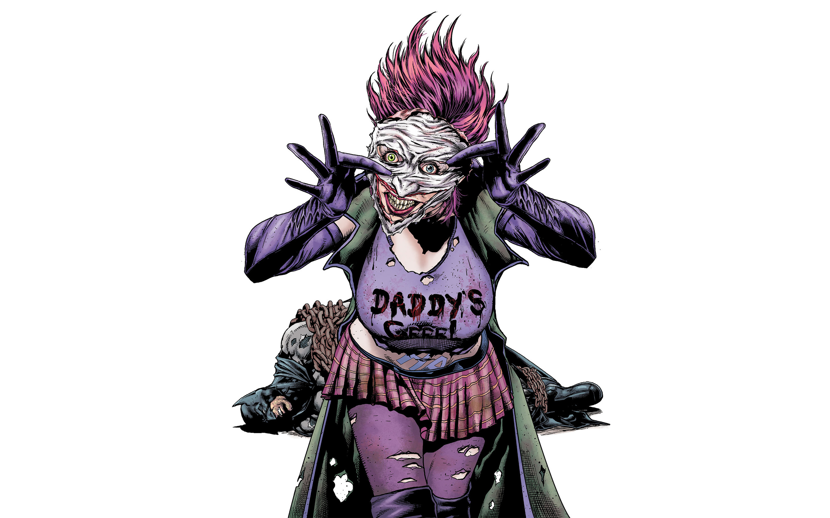 Joker Batman Dc Comics Simple Background Duela Dent Jokers Daughter Wallpapers Hd Desktop And Mobile Backgrounds