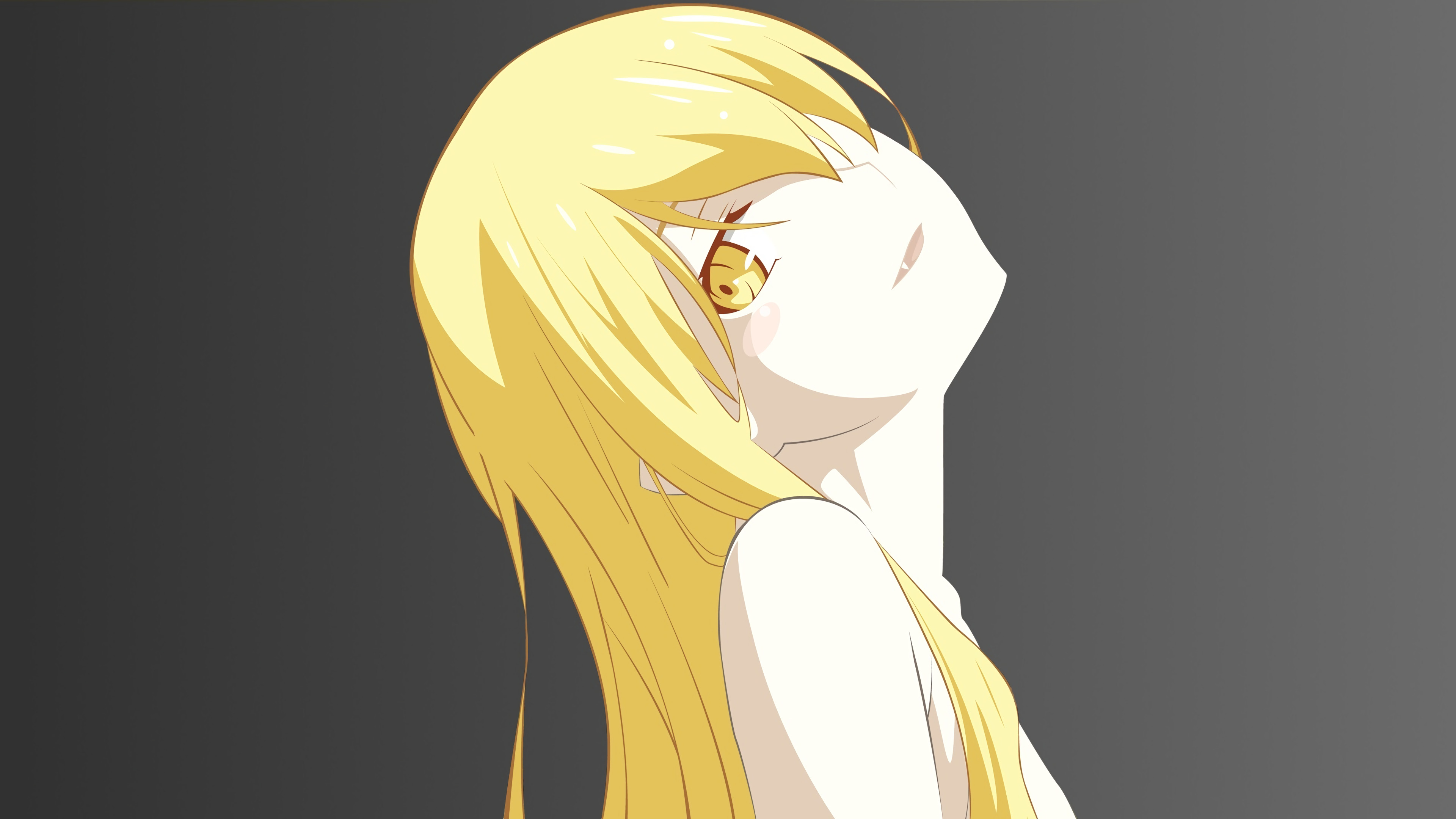 Anime Anime Girls Oshino Shinobu Long Hair Blonde Vector Art