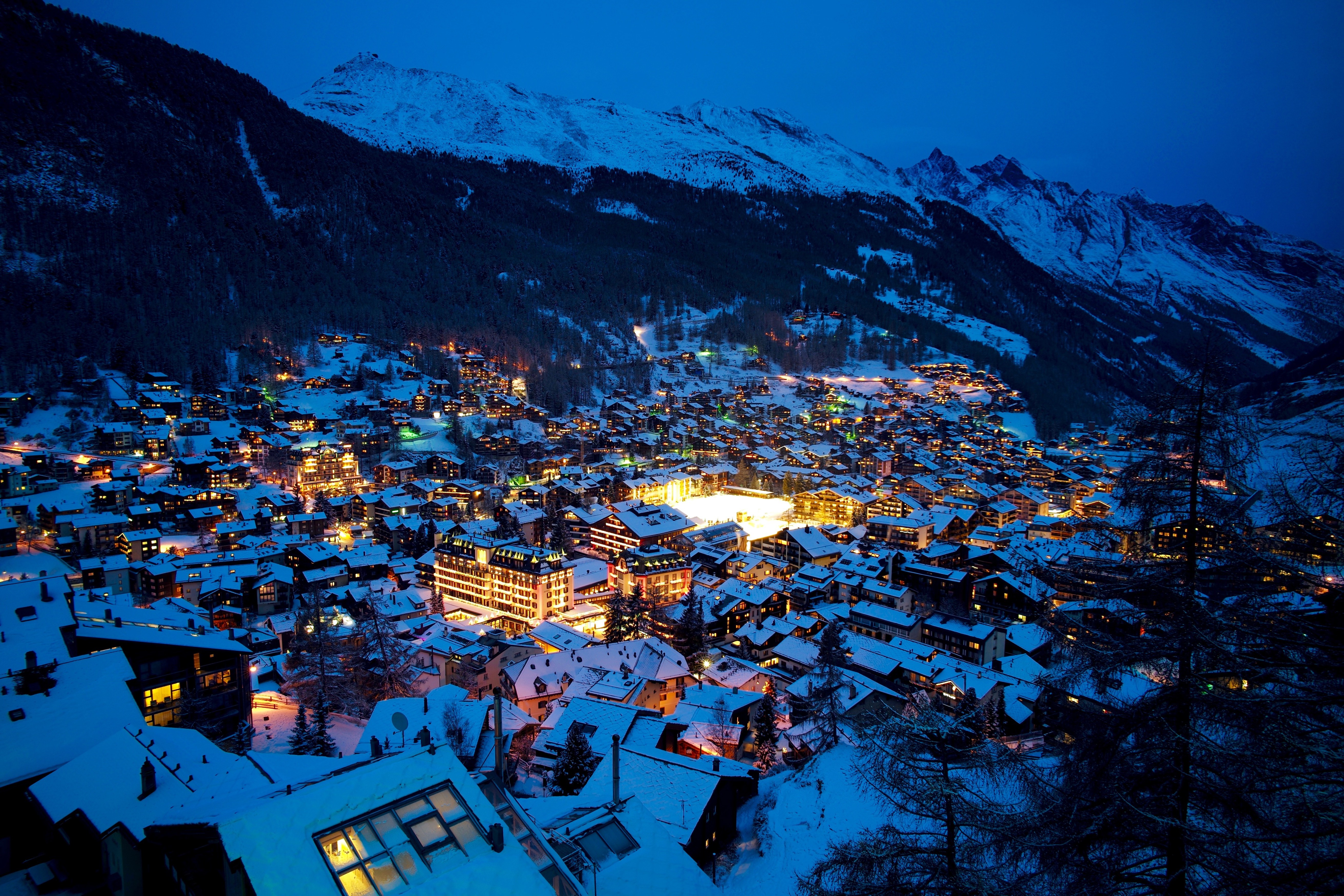 Zermatt, Snow, Alps, Landscape, Lights, Mountains, Switzerland Wallpapers  HD / Desktop and Mobile Backgrounds