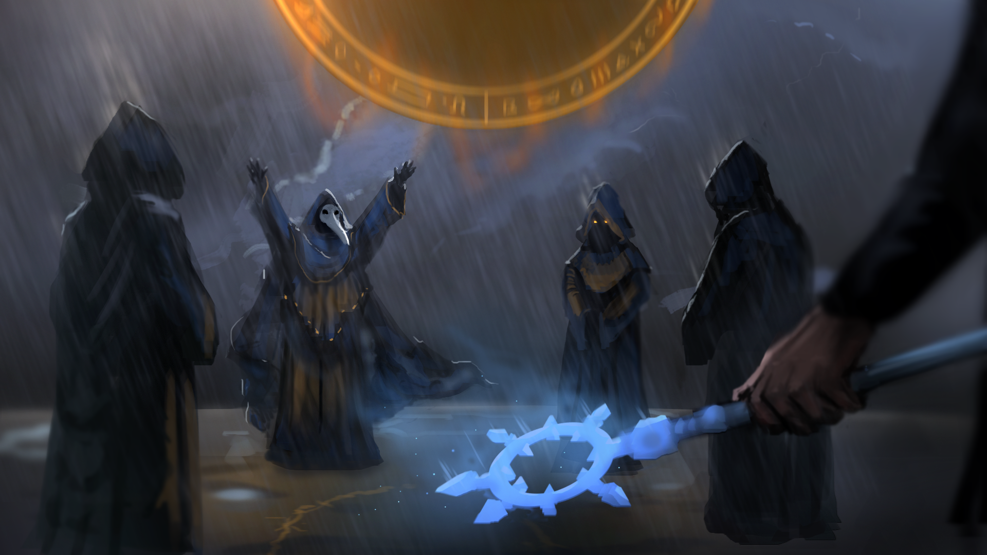 Terraria, Magic, Rain, Lightning, Jake55778, Fantasy Art, Cultist