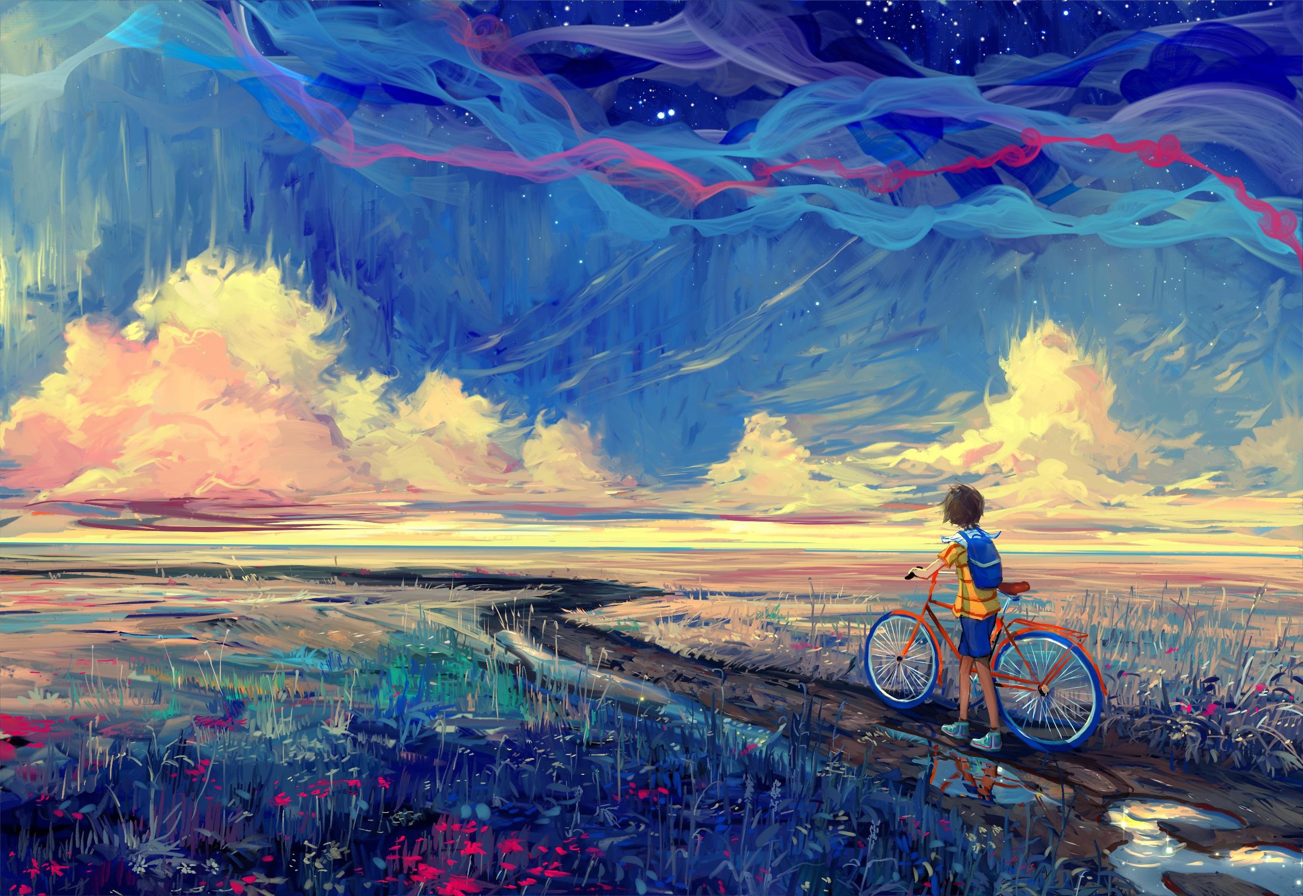 bicycle, Artwork, Fantasy Art Wallpapers HD / Desktop and Mobile