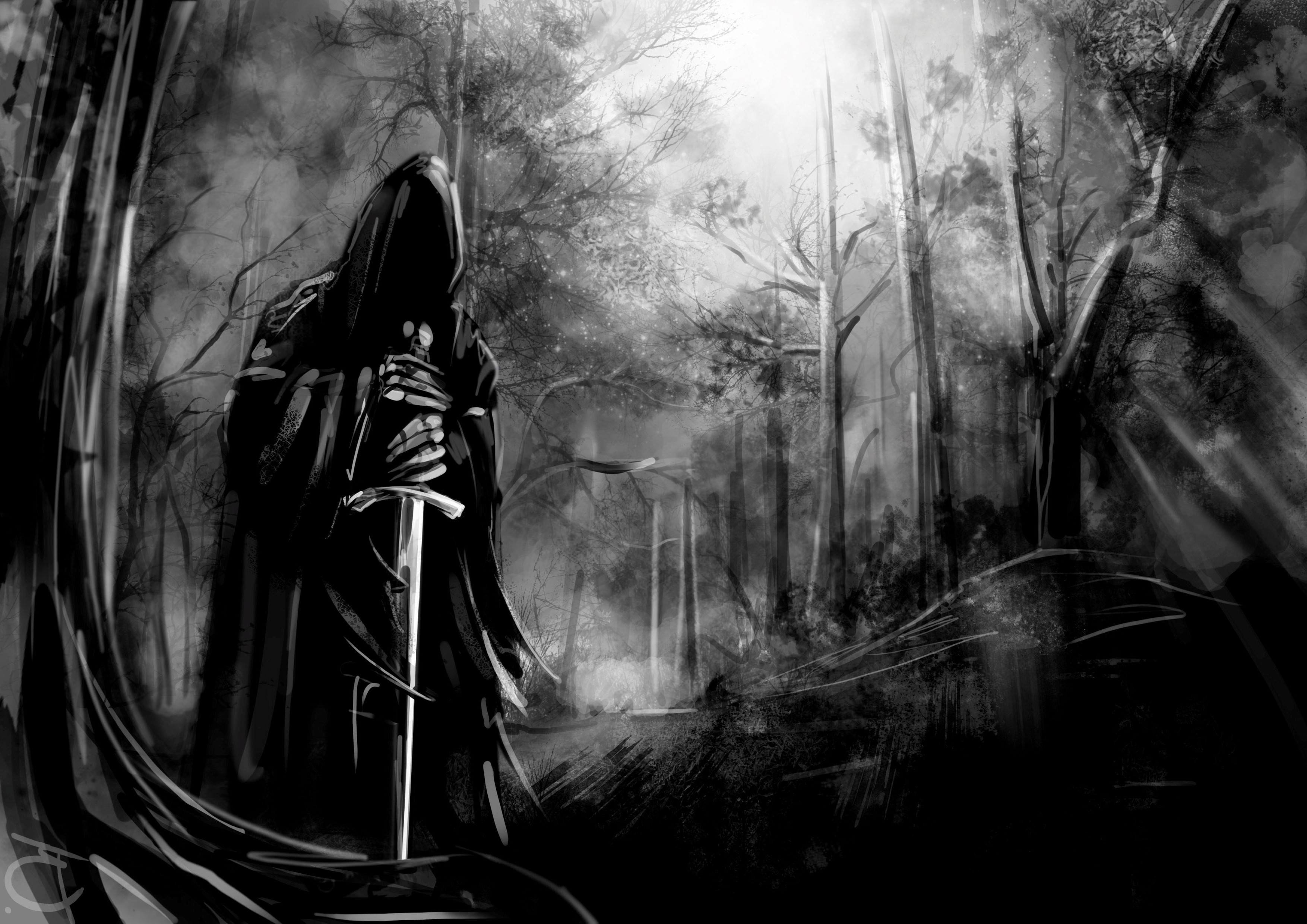 evil, Sword, Dark, Nazgûl, Artwork, Fantasy Art, The Lord