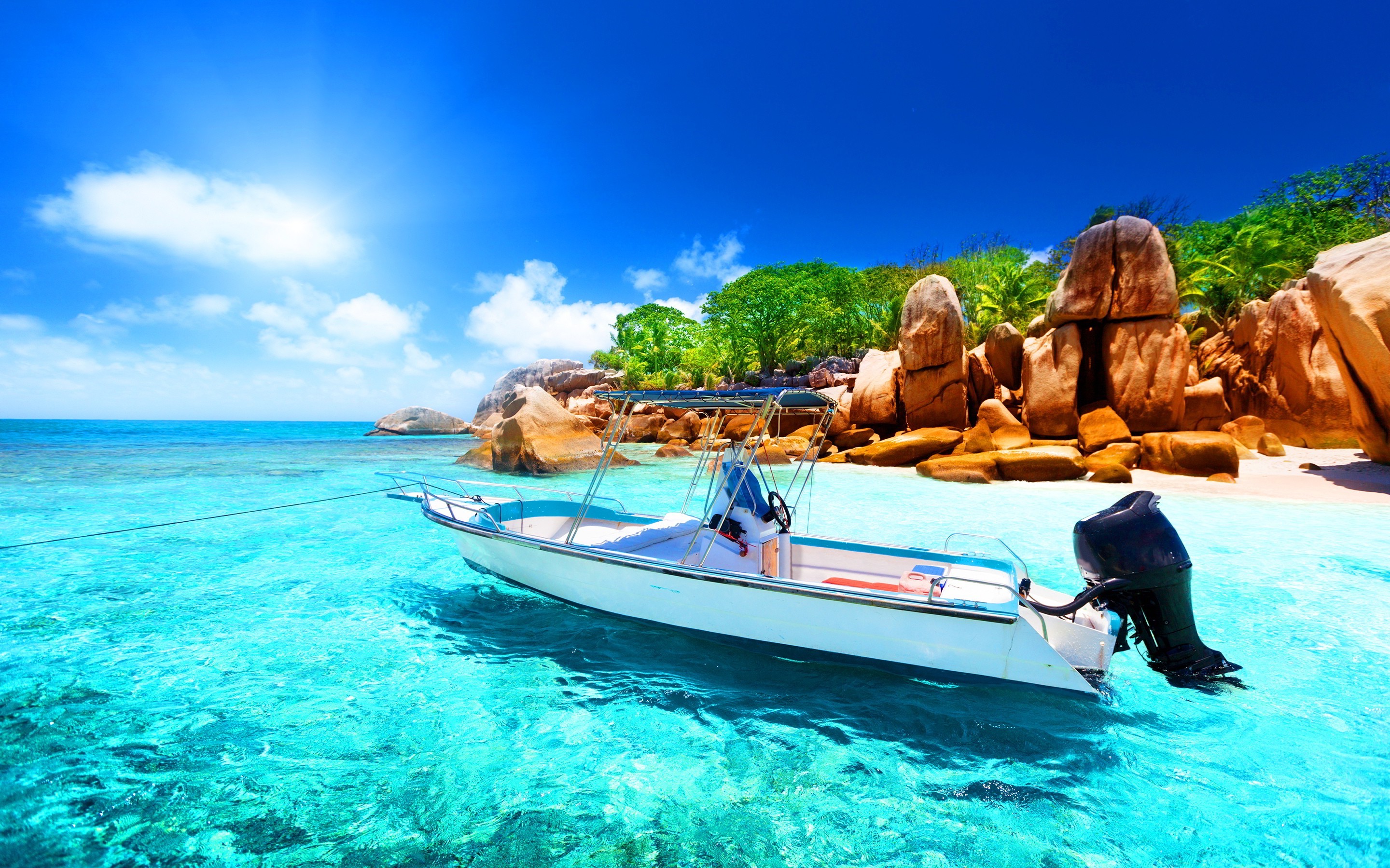 Seychelles, Boat, Sea, Nature Wallpapers HD / Desktop and ...
