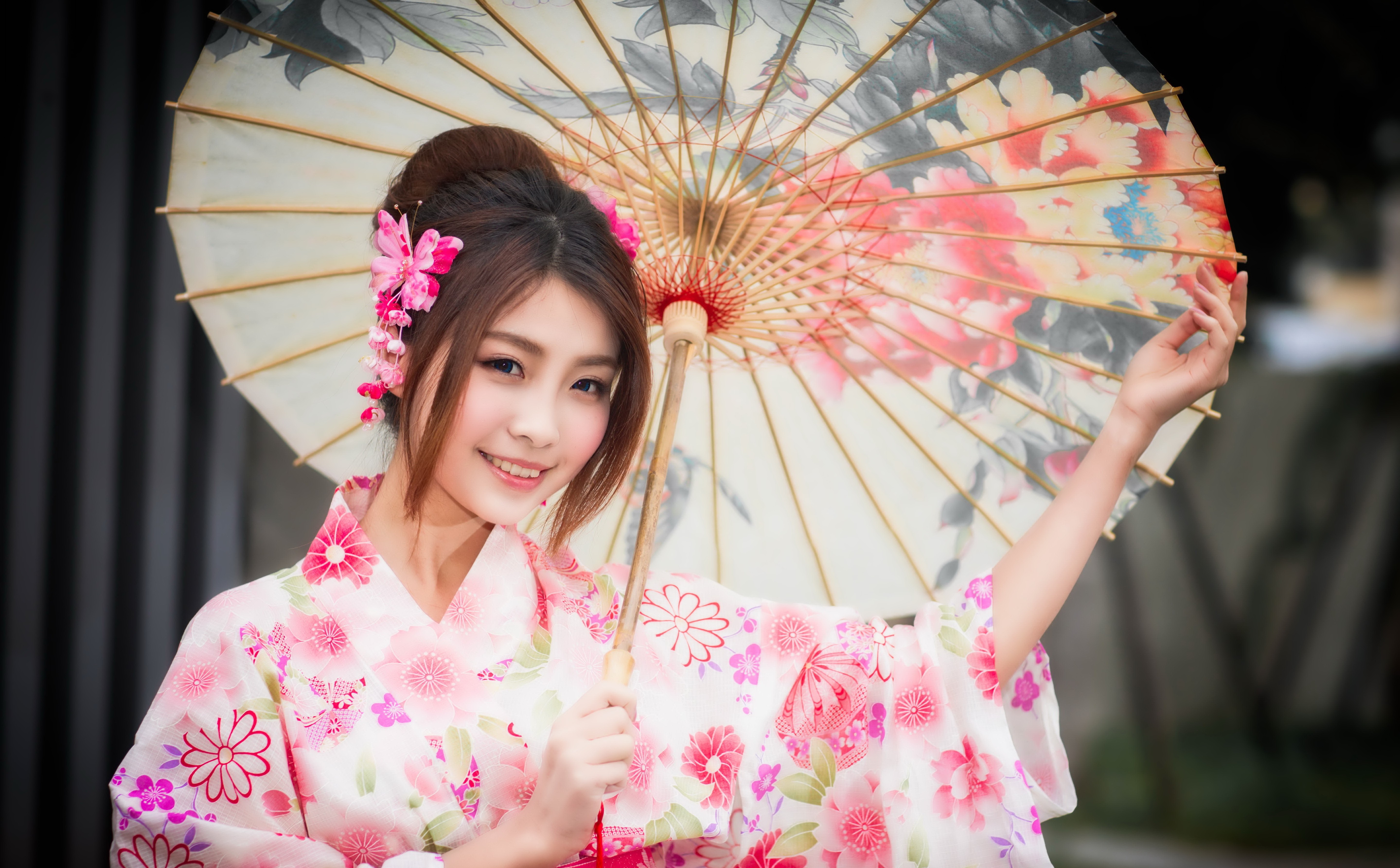 women, Asian, Model, Umbrella Wallpapers HD / Desktop and ...