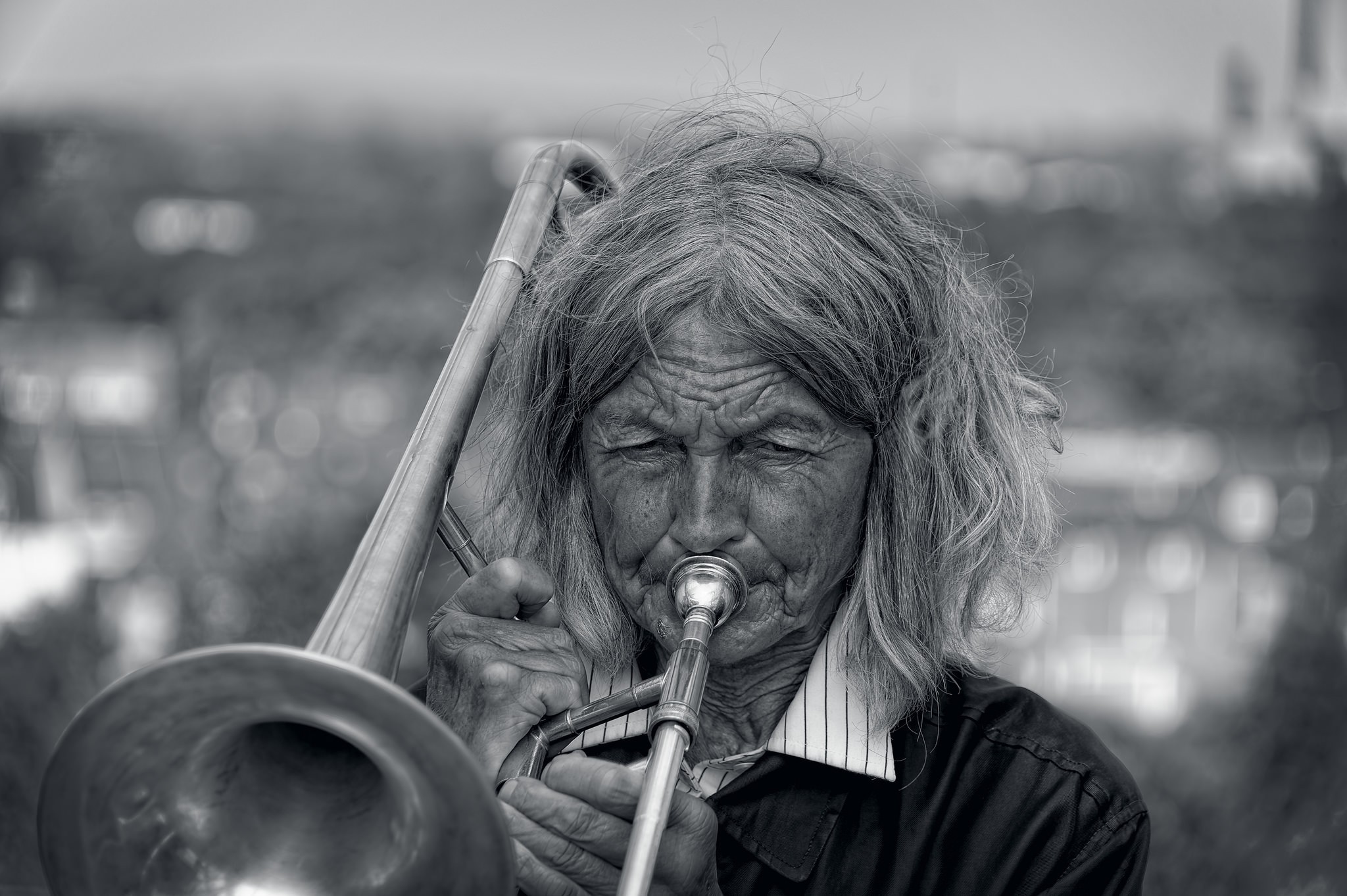 old People, Music, Monochrome Wallpapers HD / Desktop and Mobile
