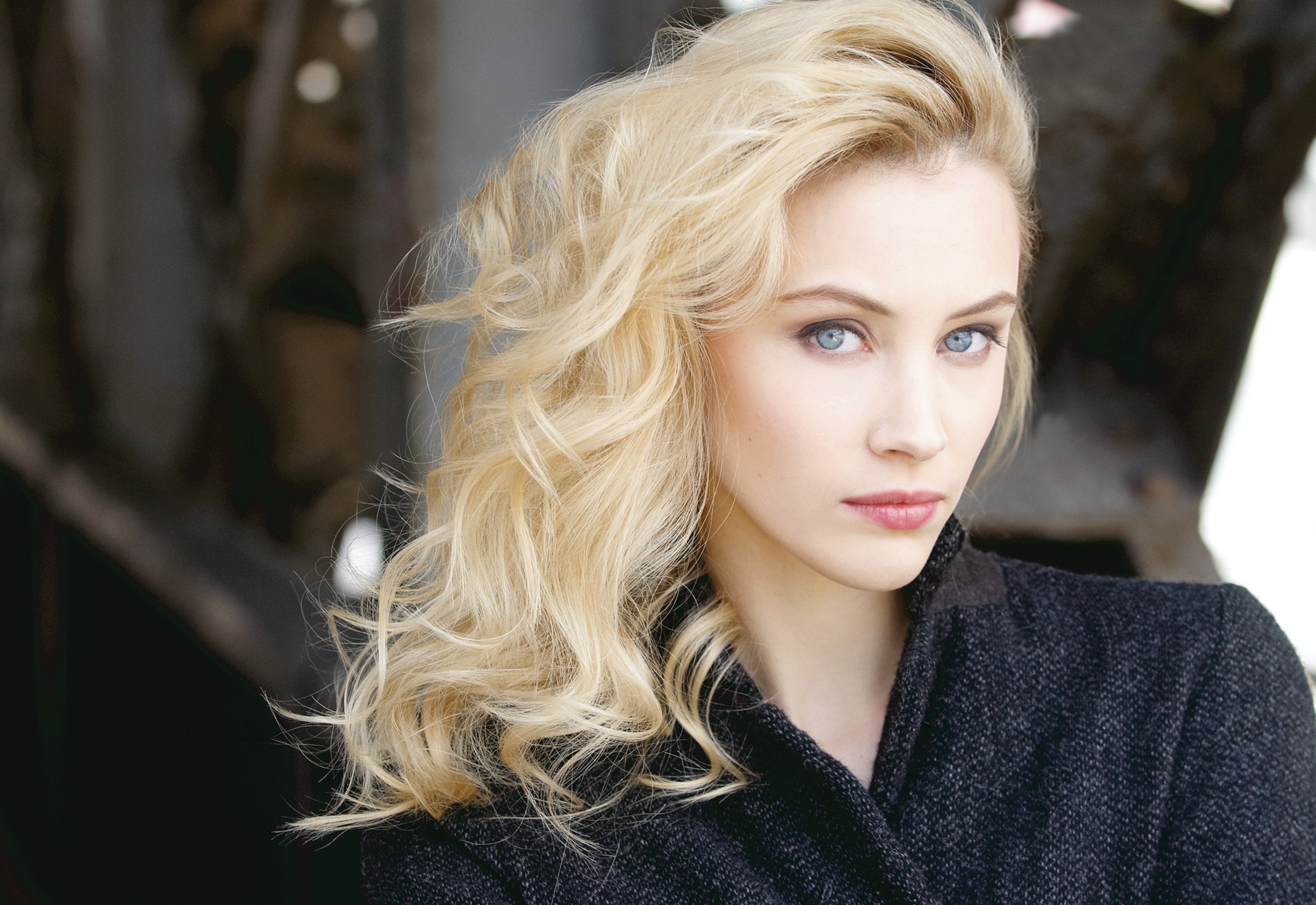 Women Blonde Blue Eyes Curly Hair Face Looking At Viewer Sarah Gadon Actress Celebrity Wallpapers Hd Desktop And Mobile Backgrounds