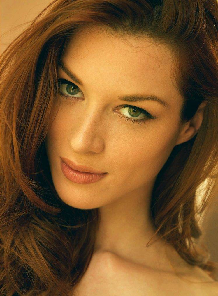 Women Model Redhead Long Hair Pornstar Looking At Viewer Face Green Eyes Stoya Portrait 