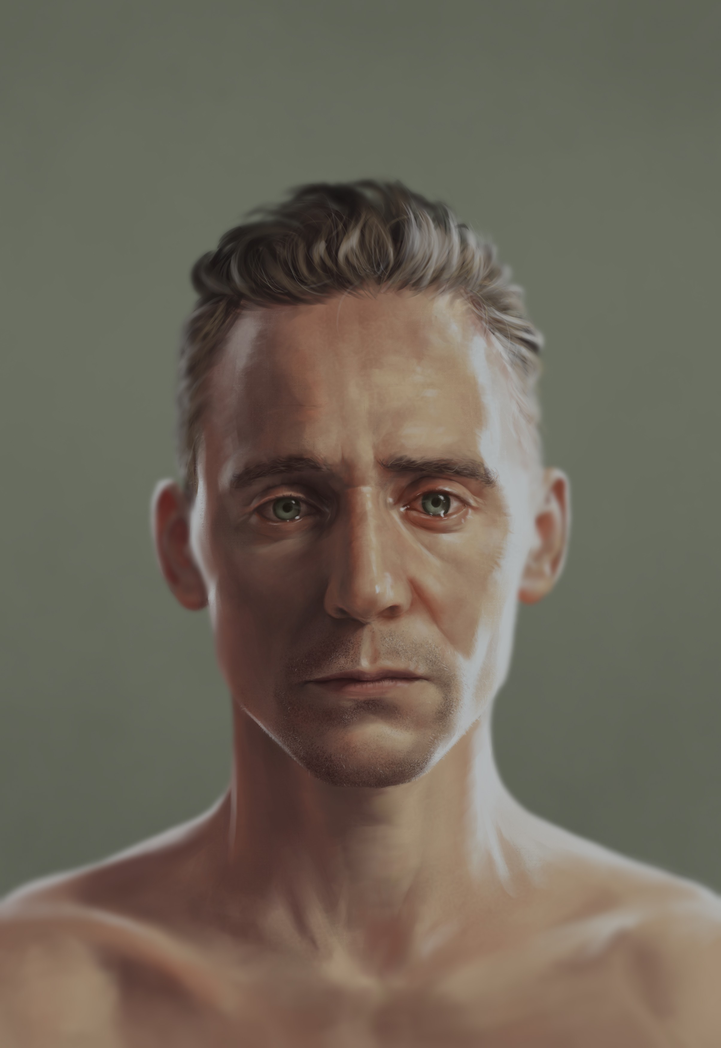 Tom Hiddleston, Actor, Men, Fan Art, Simple Background, Artwork