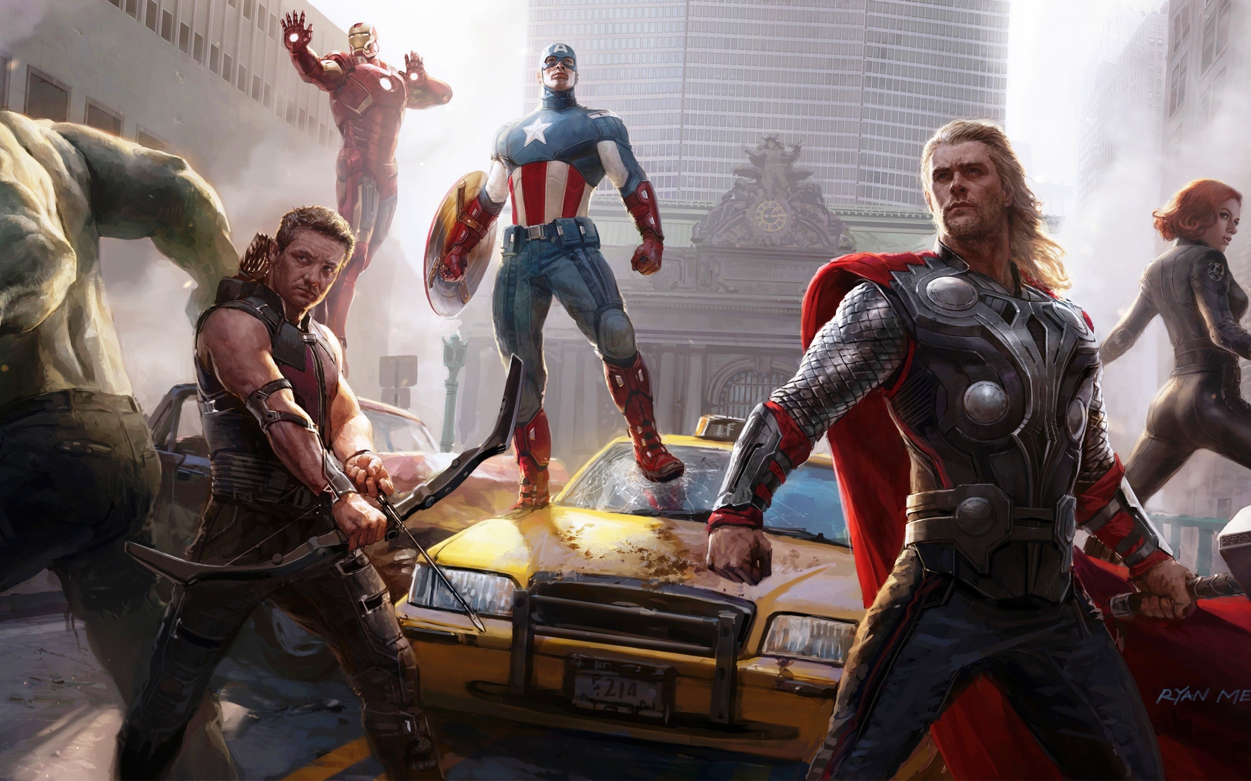 Iron Man, Thor, Black Widow, Hawkeye, Captain America, Hulk Wallpapers