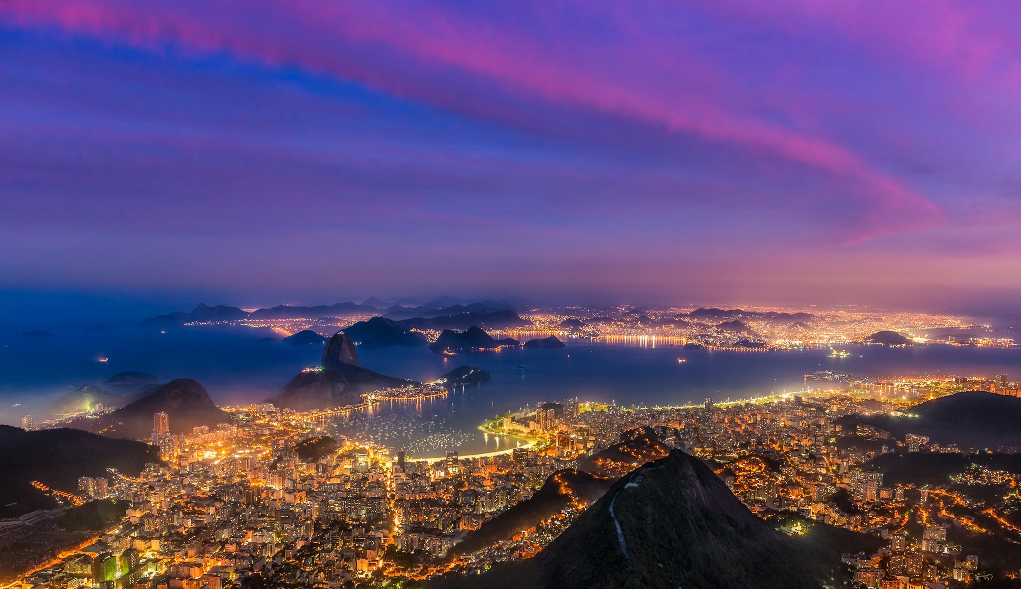 cityscape architecture building city rio de janeiro brazil evening