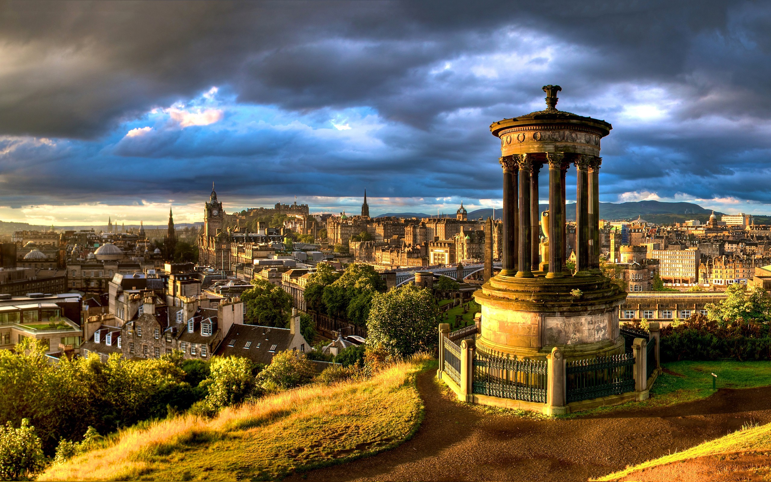 cityscape, Edinburgh, Scotland, Clouds, Sunlight, Monuments, UK Wallpapers  HD / Desktop and Mobile Backgrounds