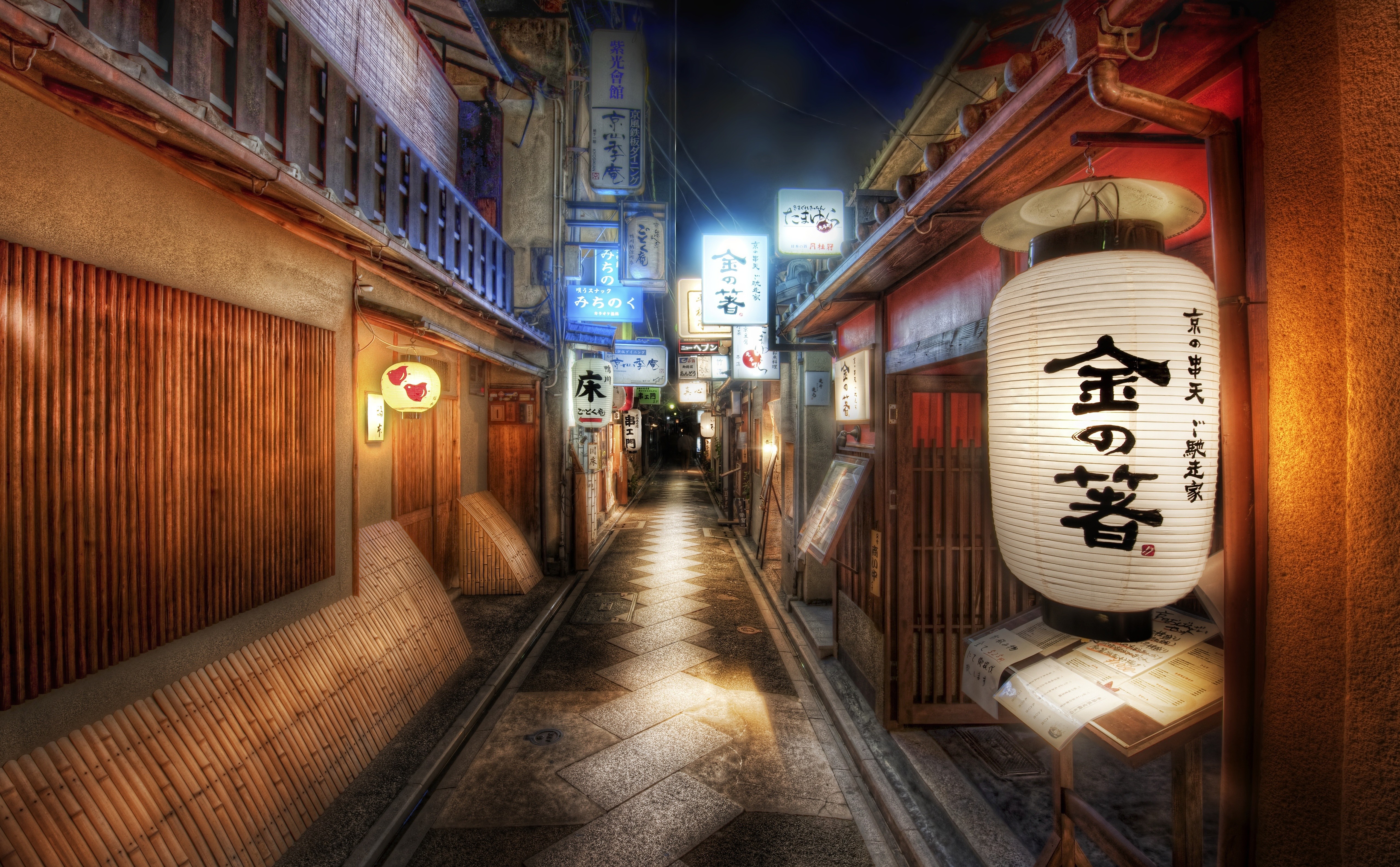Japanese Cityscape Architecture Building Anime Hdr Night