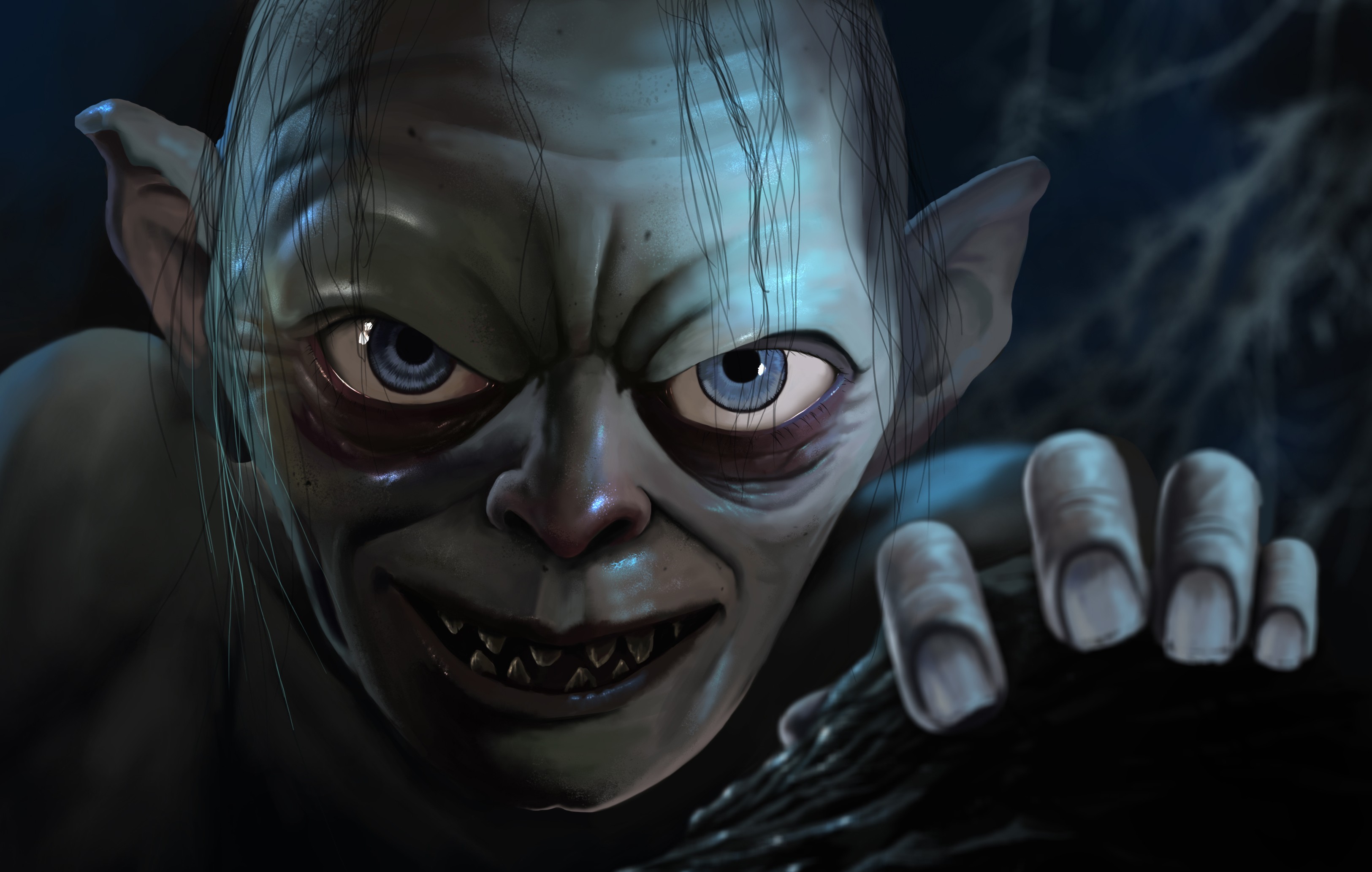 Gollum, Smeagol, The Lord of the Rings, CGI, Creature, Render, Fantasy art Wallpapers HD