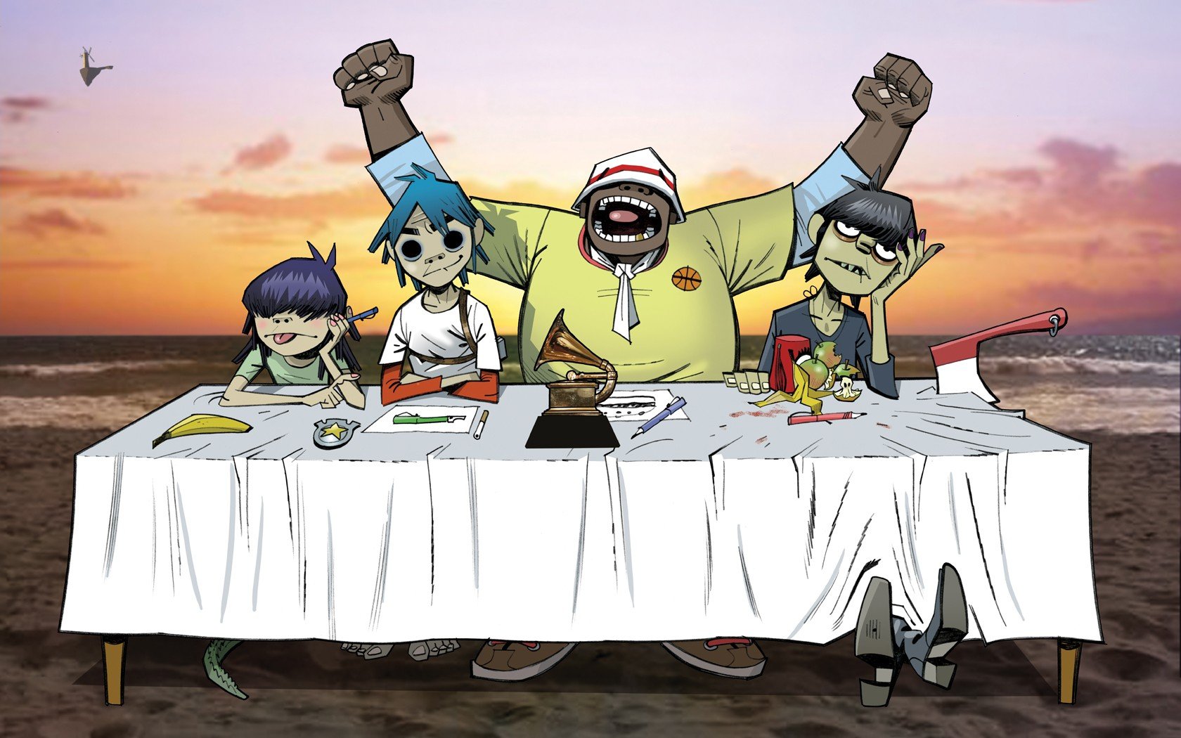 Gorillaz Noodle D Russel Hobbs Murdoc Niccals Jamie Hewlett Wallpapers Hd Desktop And