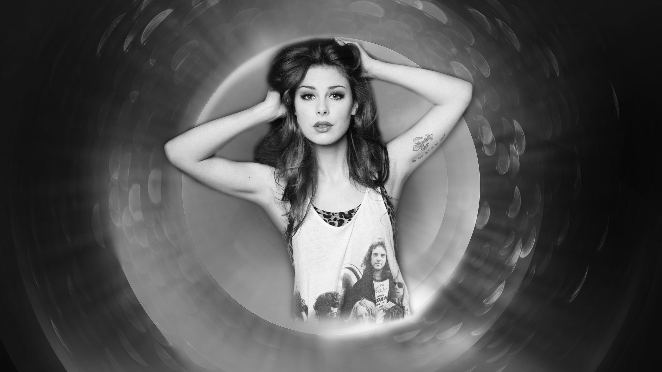 Lena Meyer Landrut, Monochrome Wallpapers HD / Desktop and Mobile