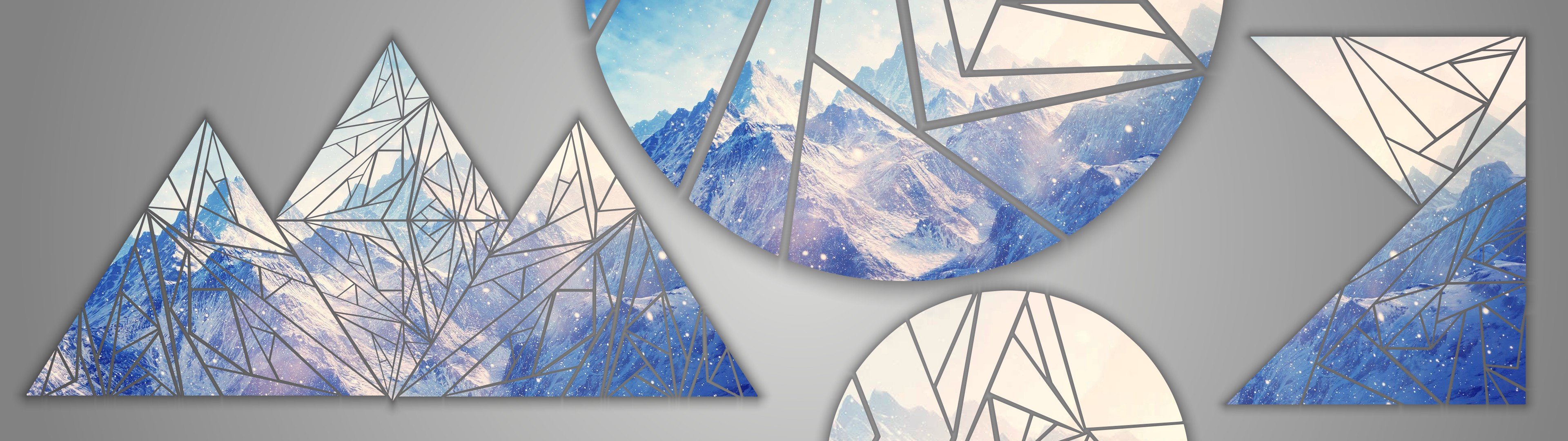 mountain, Shapes, RGB, Blue, Poly, Facets Wallpapers HD / Desktop and
