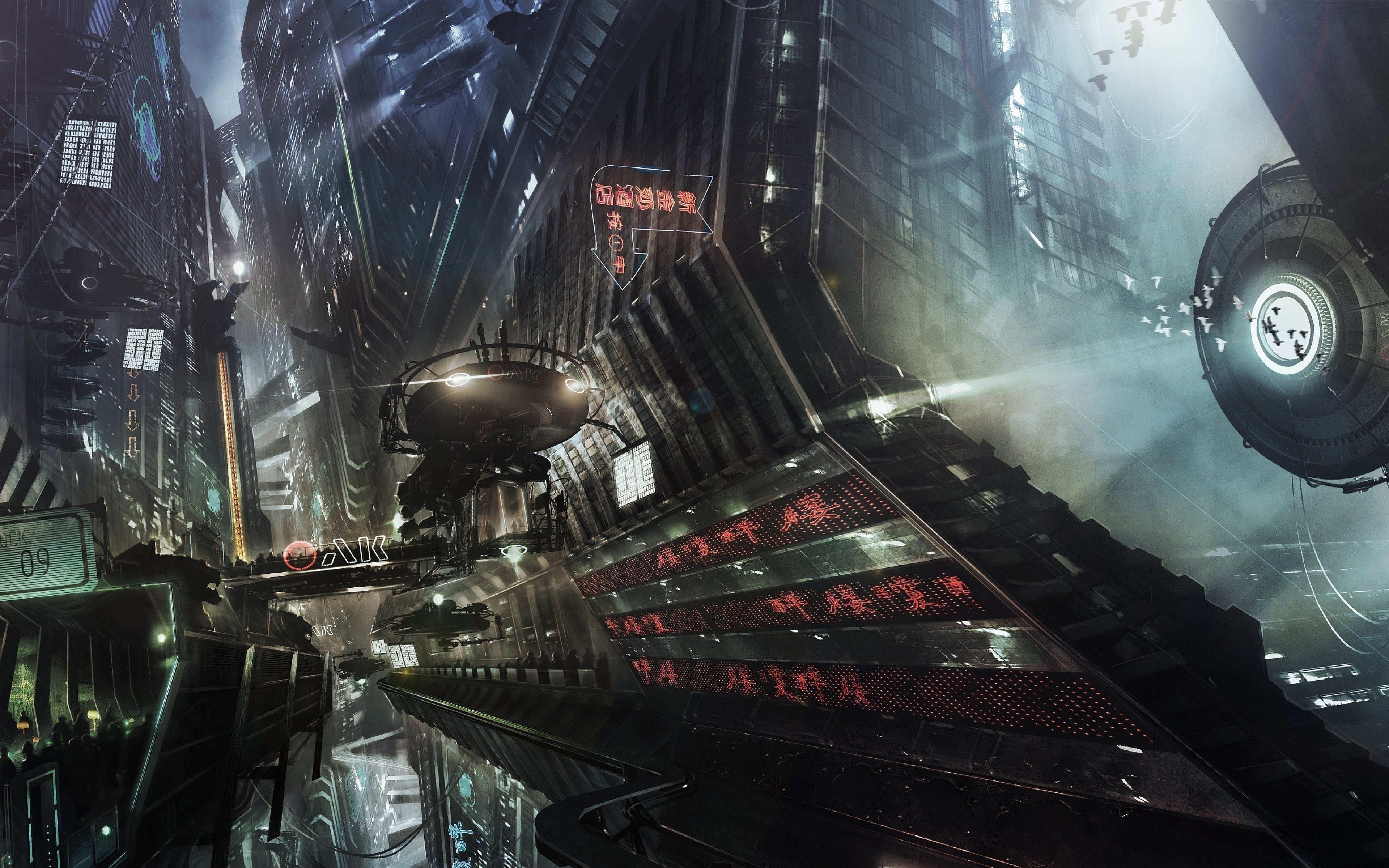 Sci Fi City Cities Artwork Art Futuristic Wallpapers HD Desktop