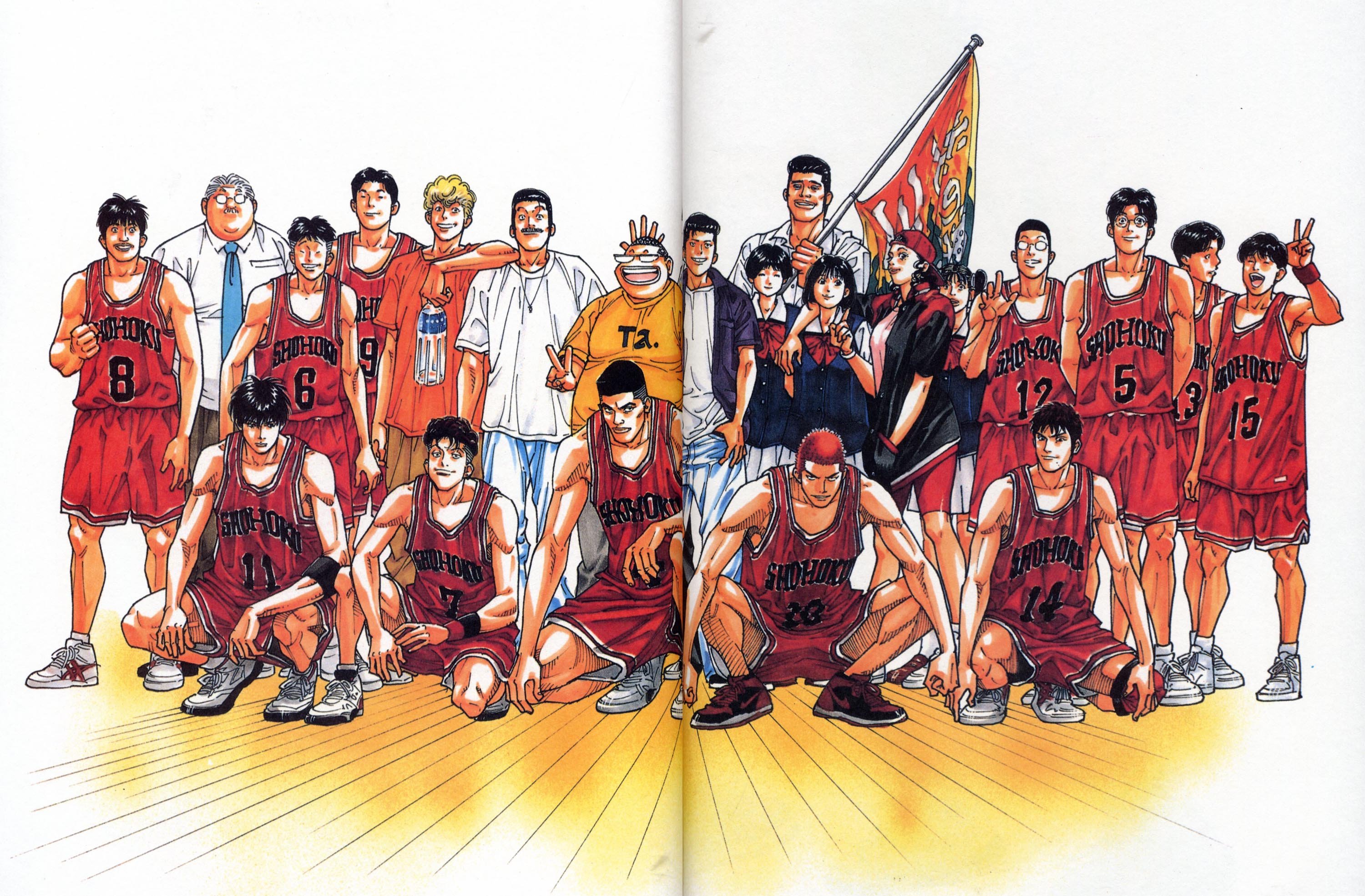 Anime Sports Basketball Group Guys Slam Dunk Series Wallpapers