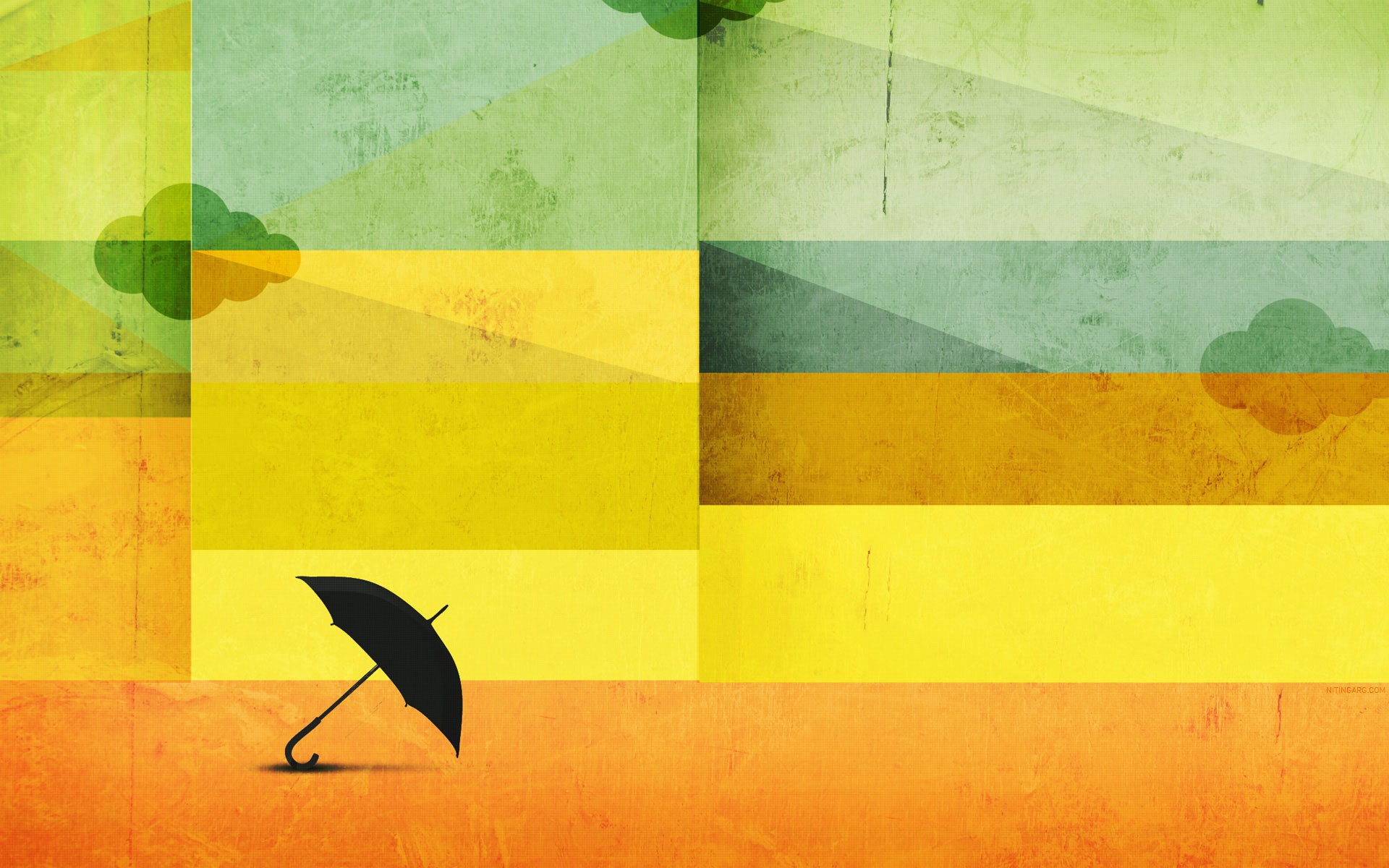 Abstract minimalistic umbrellas Wallpaper