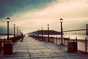 Abstract vintage pier
