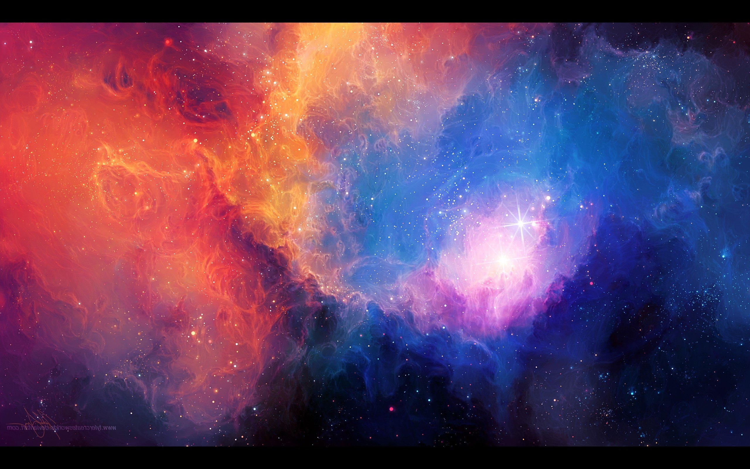 Red and Blue Nebulae Artwork Wallpapers HD / Desktop and Mobile Backgrounds