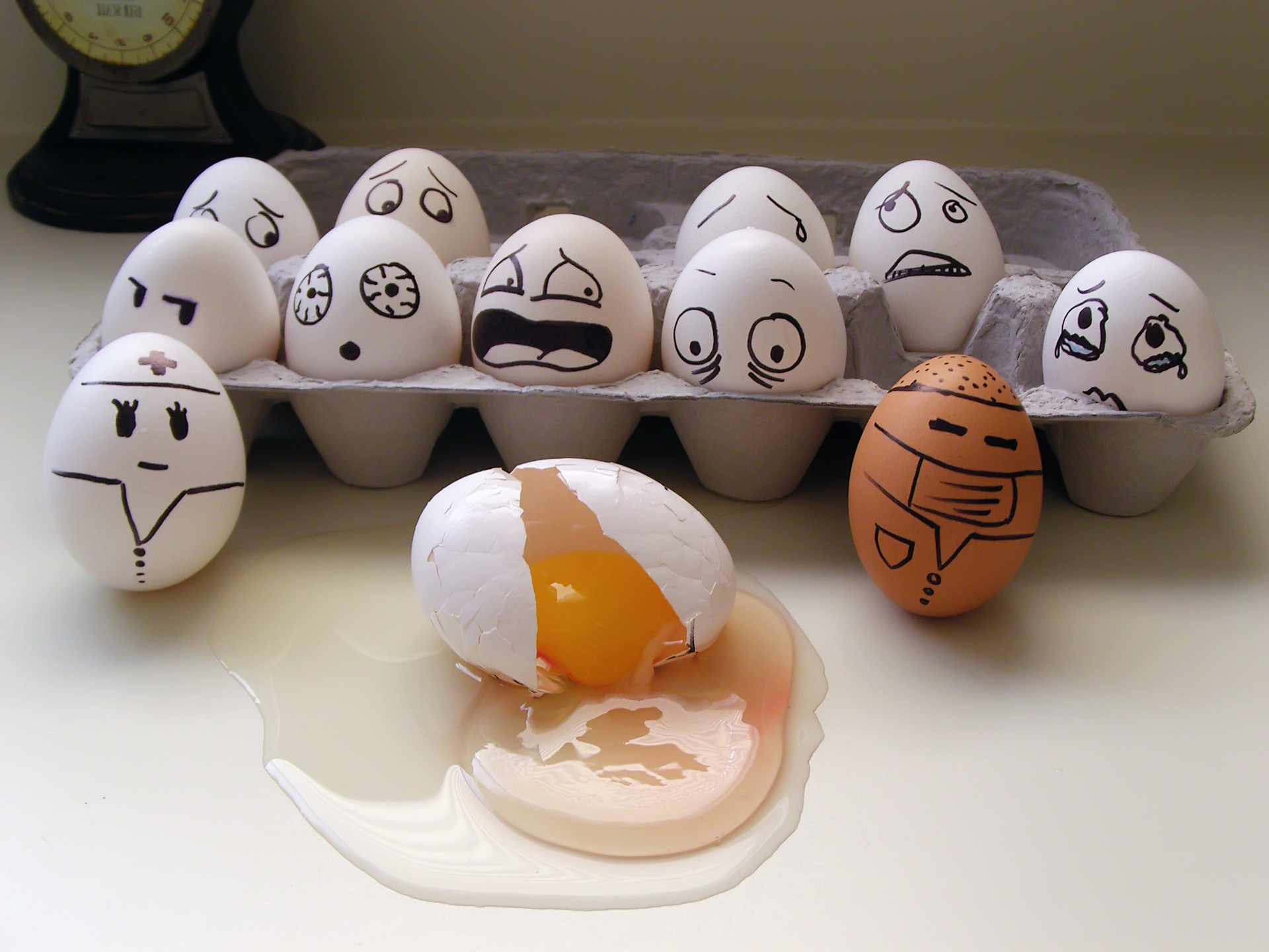 Egg emotions humor Wallpaper