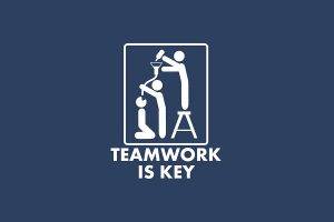 Minimalistic Teamwork slogan