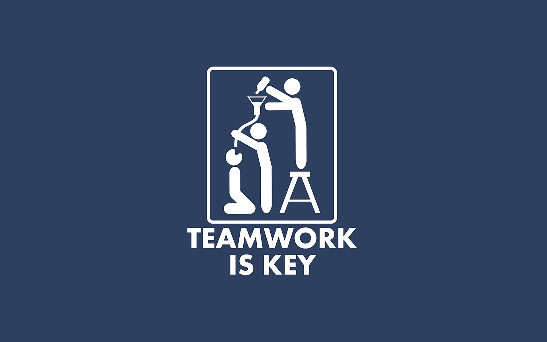 Minimalistic Teamwork slogan  Wallpaper