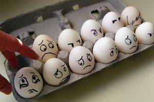Egg emotion tears faces