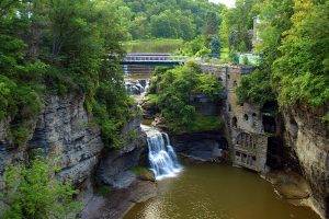 Nature Bridge up Waterfall