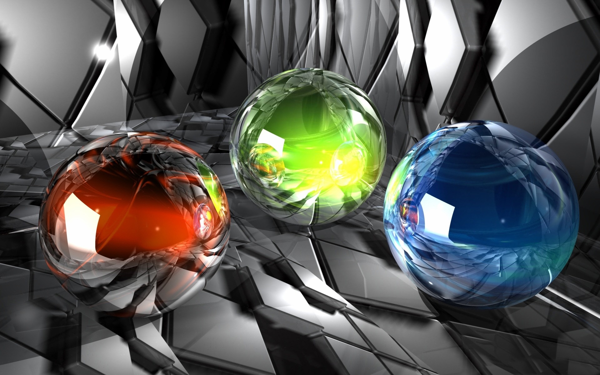 3D Colorful Glasses Ball Wallpapers HD / Desktop and ...