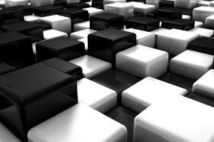 Black and white cubes