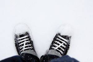 Converse Shoes in Winter