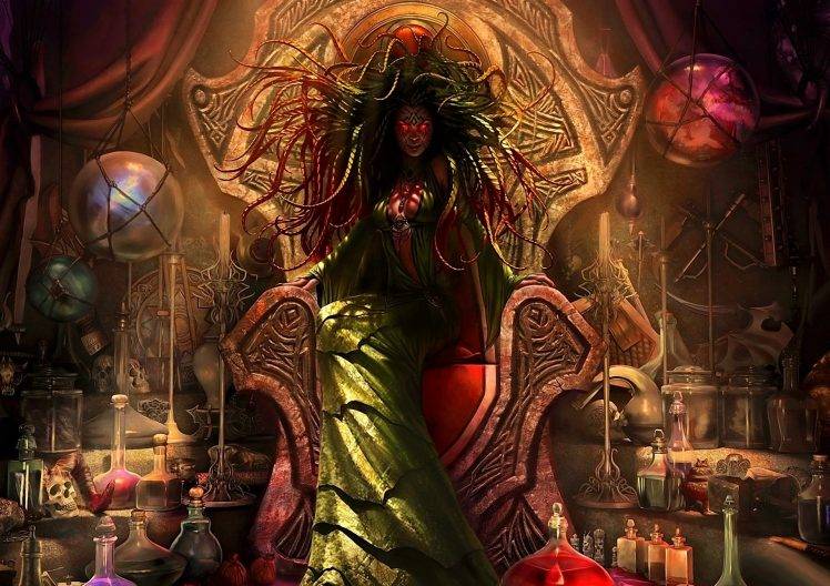 Damia Sage of Stone Fantasy Card Games HD Wallpaper Desktop Background