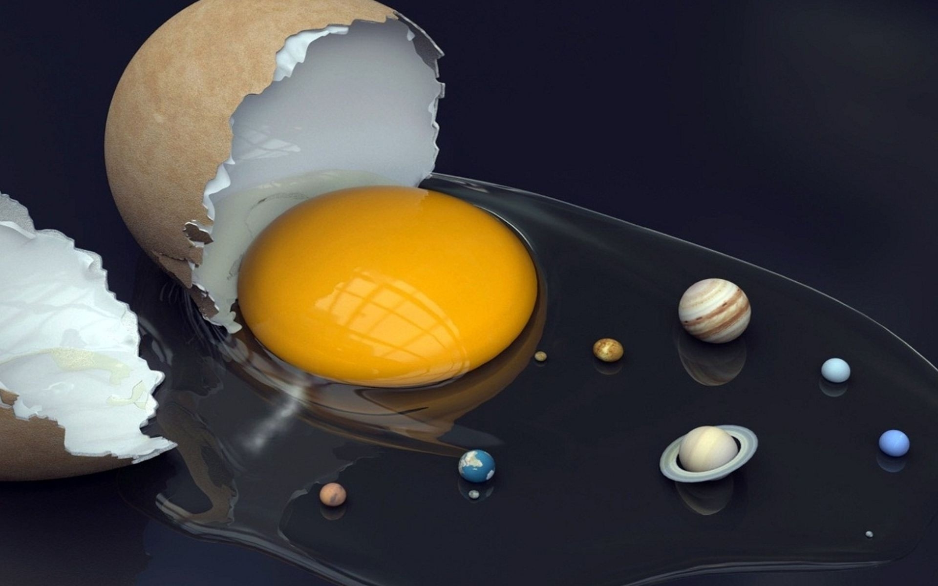 Egg solar system Wallpaper