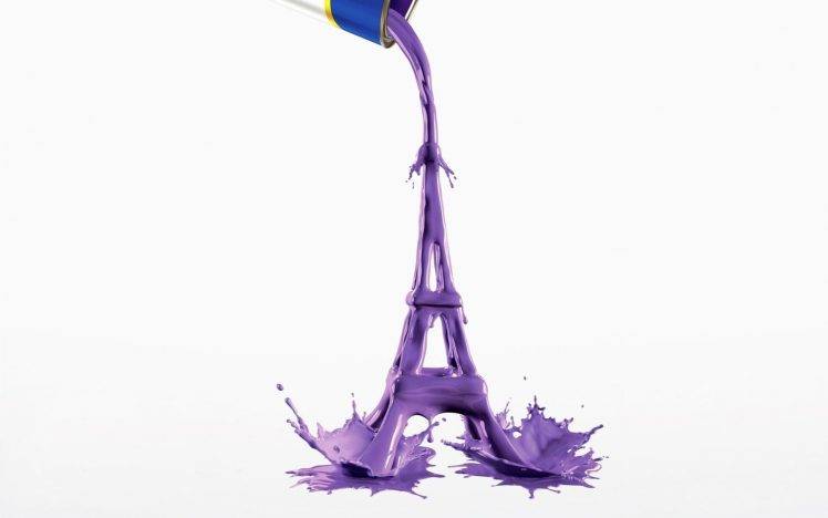 Eiffel Tower Paint Art HD Wallpaper Desktop Background
