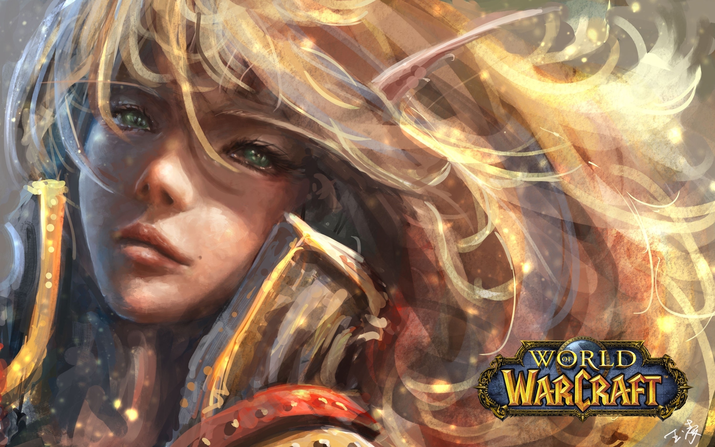 Elves Face in WOW Wallpaper