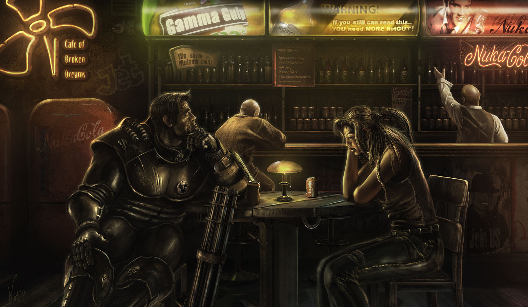 Fallout Bar Scene Wallpaper