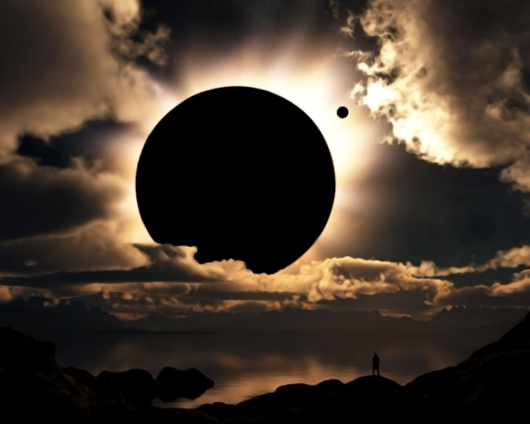 Fantastic Solar Eclipse in Planet HD Wallpaper Desktop Background