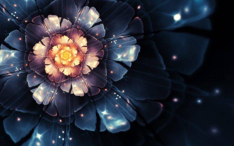 Flowers fractals bloom digital art HD Wallpaper Desktop Background